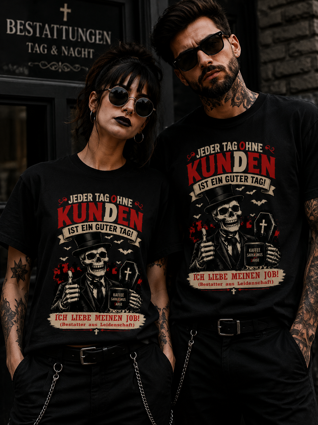 Bestatter T-Shirt – Jeder Tag ohne Kunden ist ein guter Tag | Lustiges Bestatter Shirt Unisex