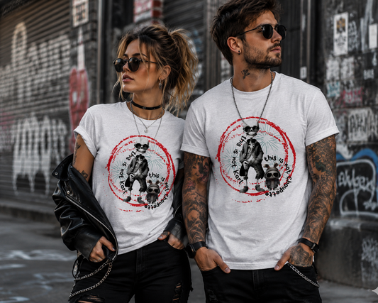 T-Shirt „This is not Karl – This is not Choupette“ | Lustiges Skelett Shirt Unisex