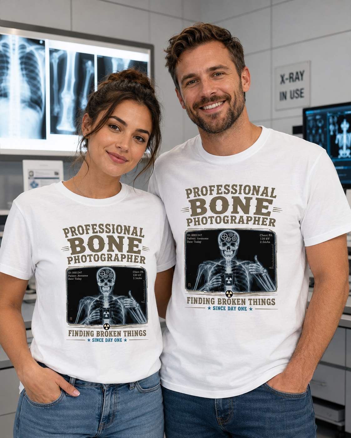 Professional Bone Photographer T-Shirt – Lustiges Radiologie Shirt für Röntgen & Krankenhaus