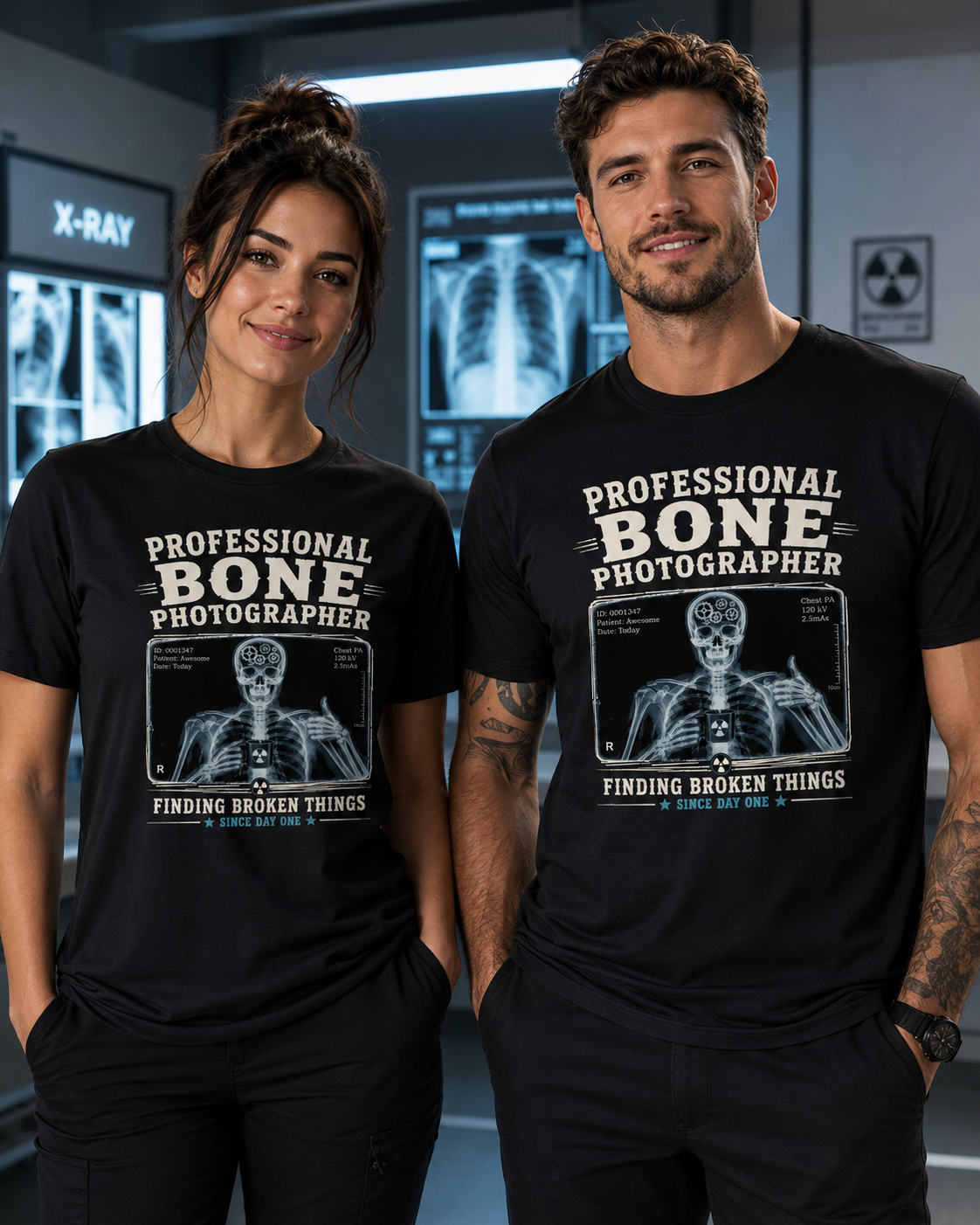 Professional Bone Photographer T-Shirt – Lustiges Radiologie Shirt für Röntgen & Krankenhaus
