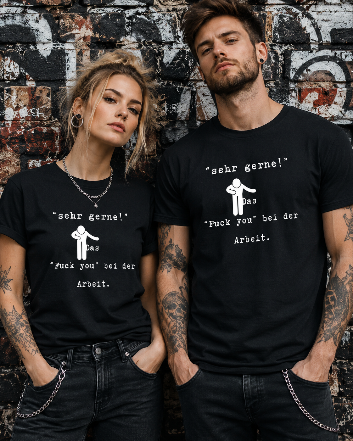 Sehr gerne! Das Fuck you bei der Arbeit! Das höfliche Büro-Statement | Lustiges Arbeit Humor T-Shirt Unisex