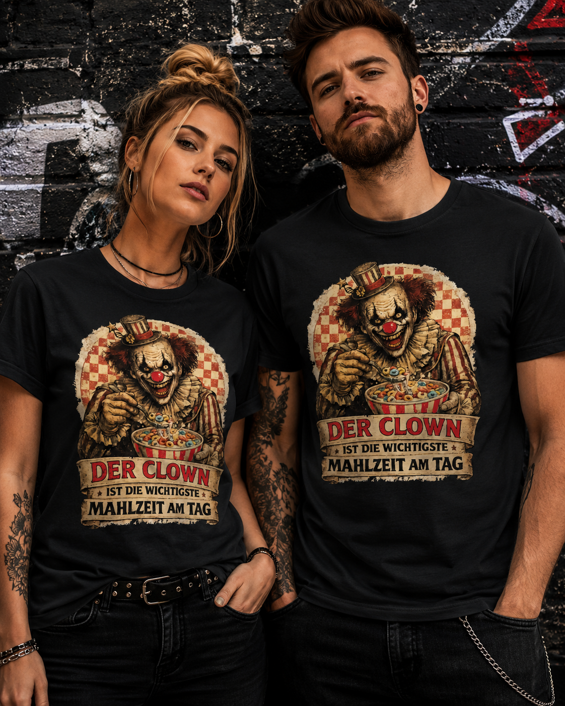 Unisex T-Shirt - Der Clown ist die wichtigste Mahlzeit am Tag | Witziger Spruch