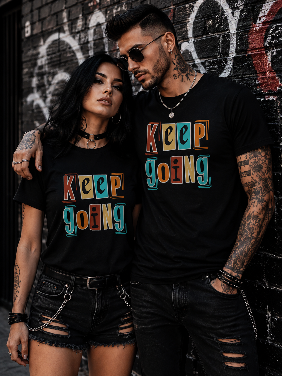 Keep Going Shirt – Motivations Unisex T-Shirt im Retro Streetwear Style