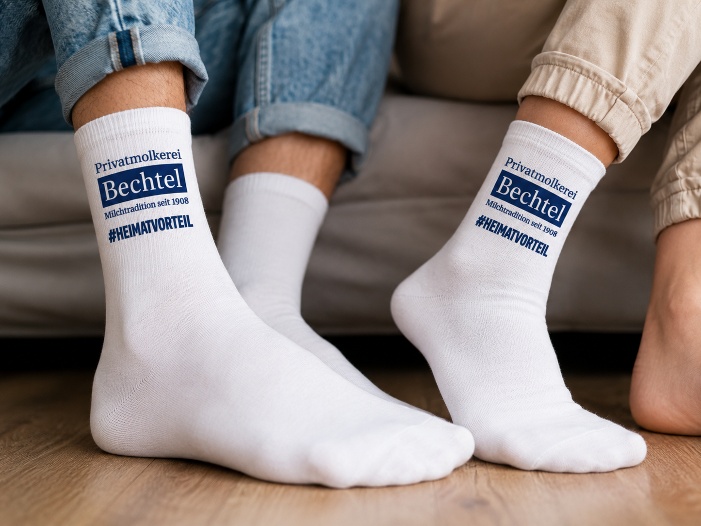 Bechtel Socken mit Logo – Mitarbeitersocken Komfort Baumwolle