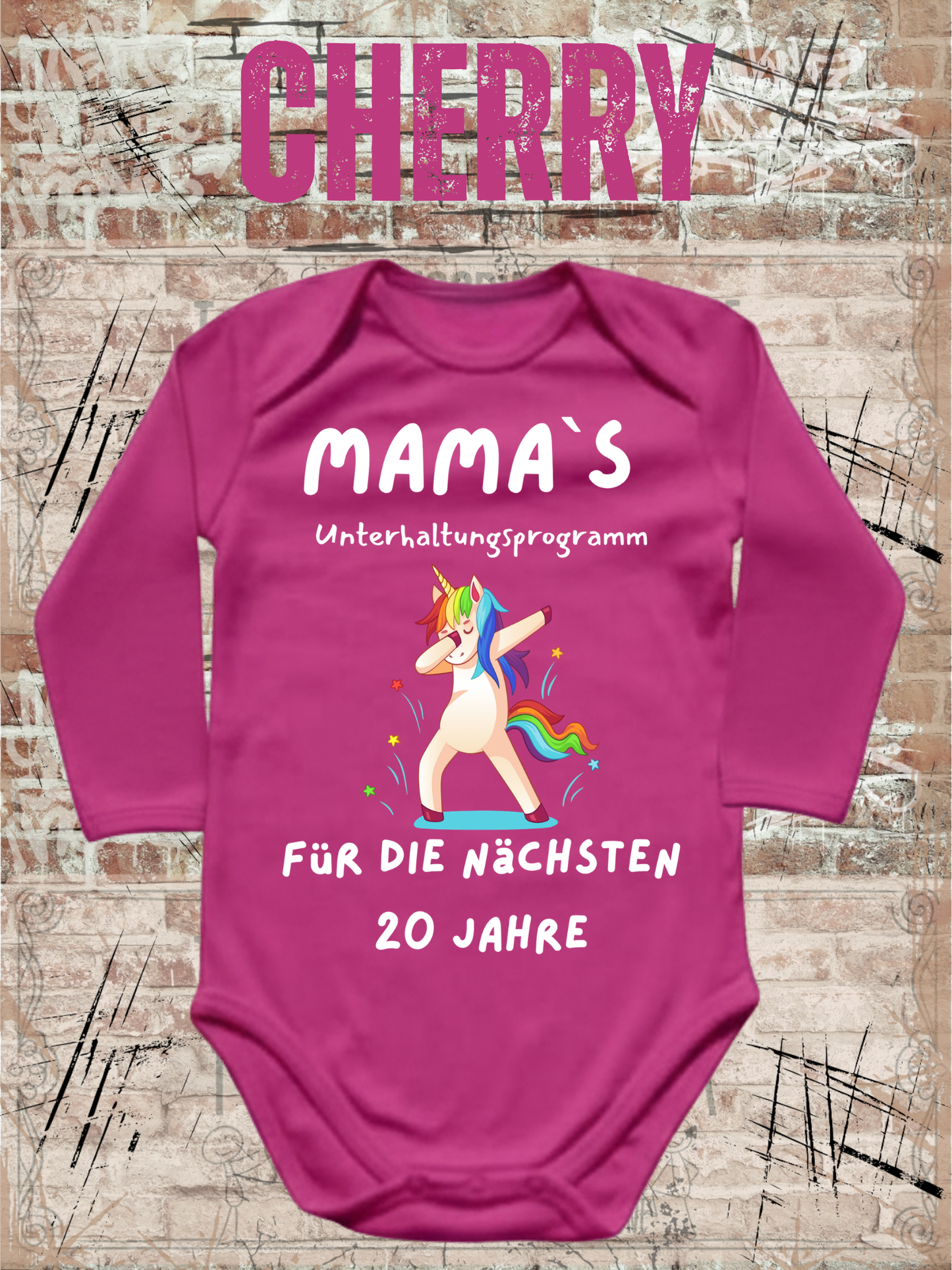 Baby Body 'Mamas Unterhaltungsprogramm' - Lustiger Babybody als Geschenk zur Geburt