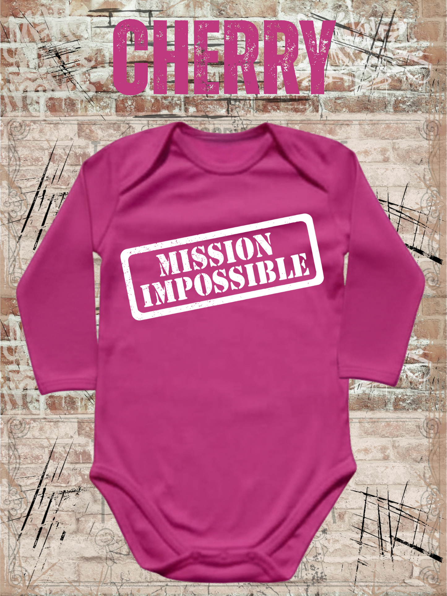 Baby Body Langarm Mission Impossible | Bio-Baumwolle Strampler