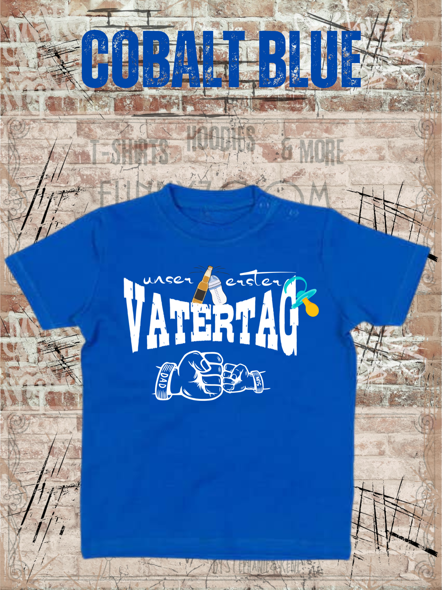 Baby Jungen T-Shirt Unser erster Vatertag Süße Geschenkidee Papa Witziges Baby Shirt