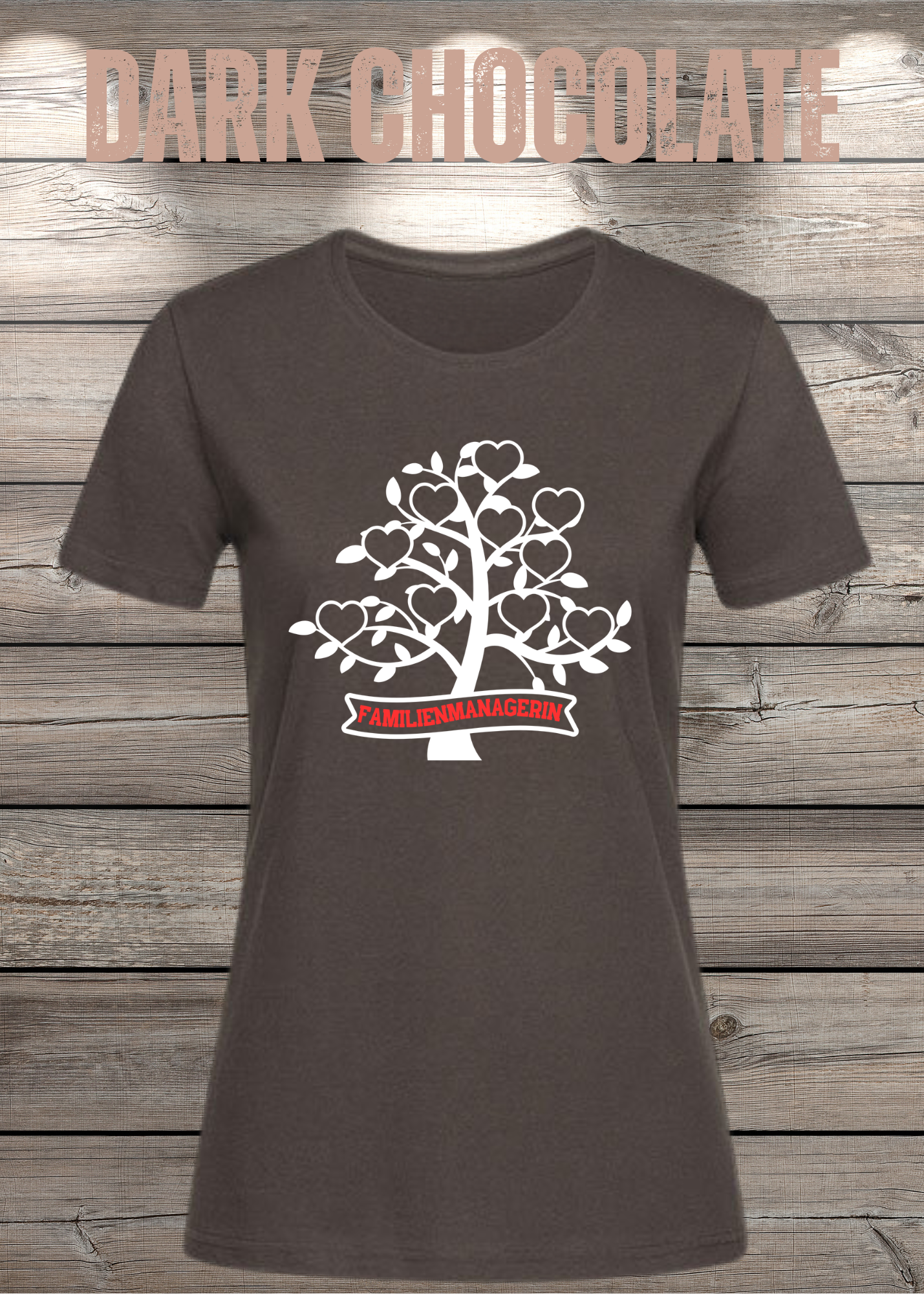 Familienmanagerin T-Shirt Damen – Herzbaum | Geschenk für Mama