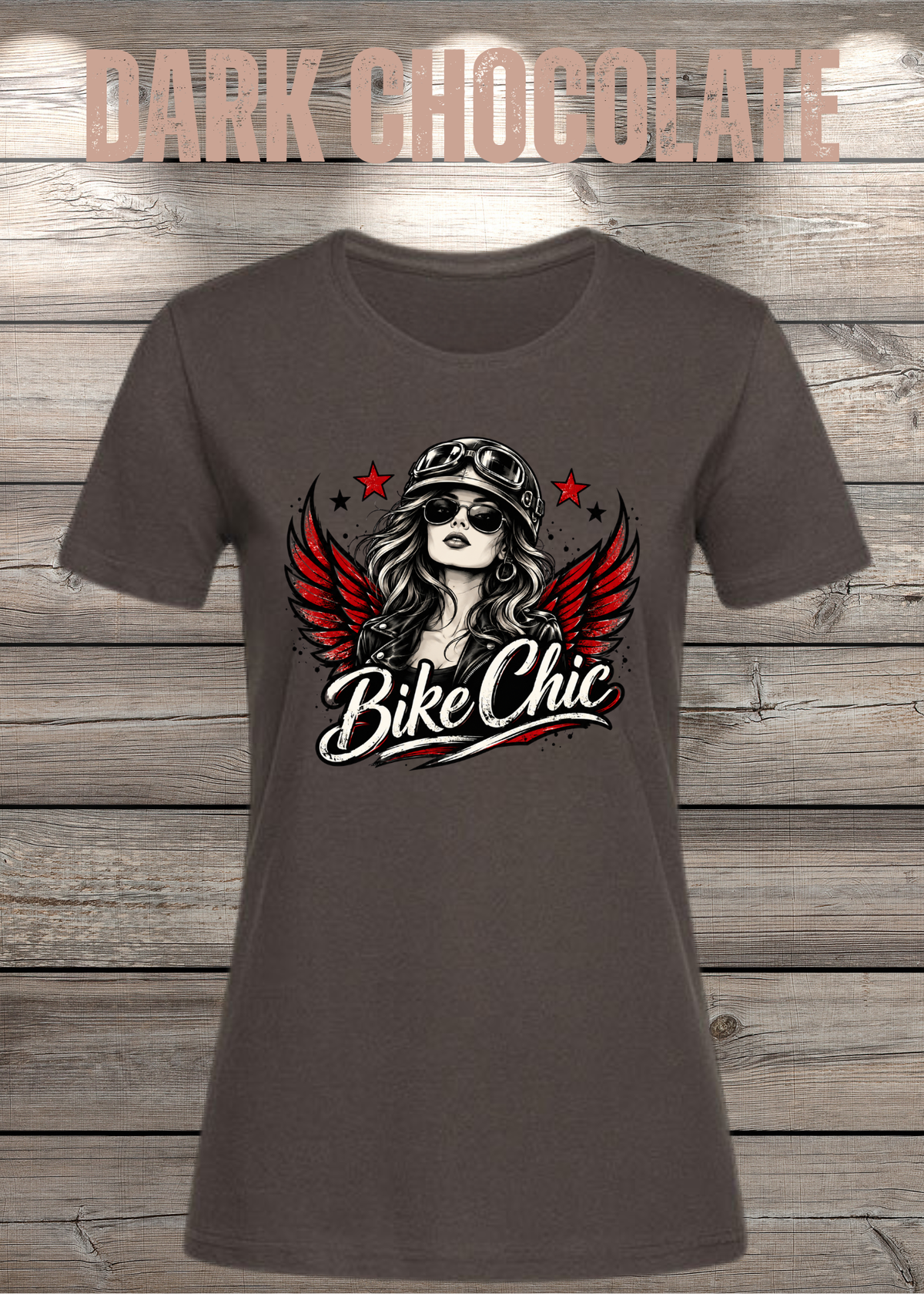 Bike Chic – Damen Biker T-Shirt | Rockiges Motorrad Shirt
