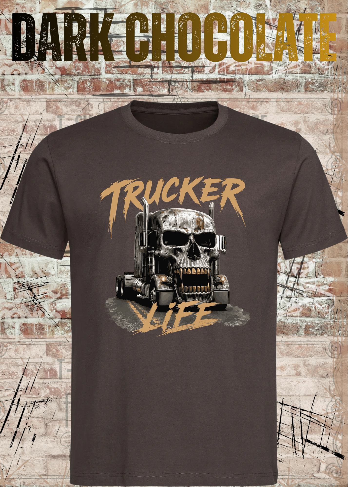 Trucker Life T-Shirt – LKW Totenkopf Shirt für Trucker