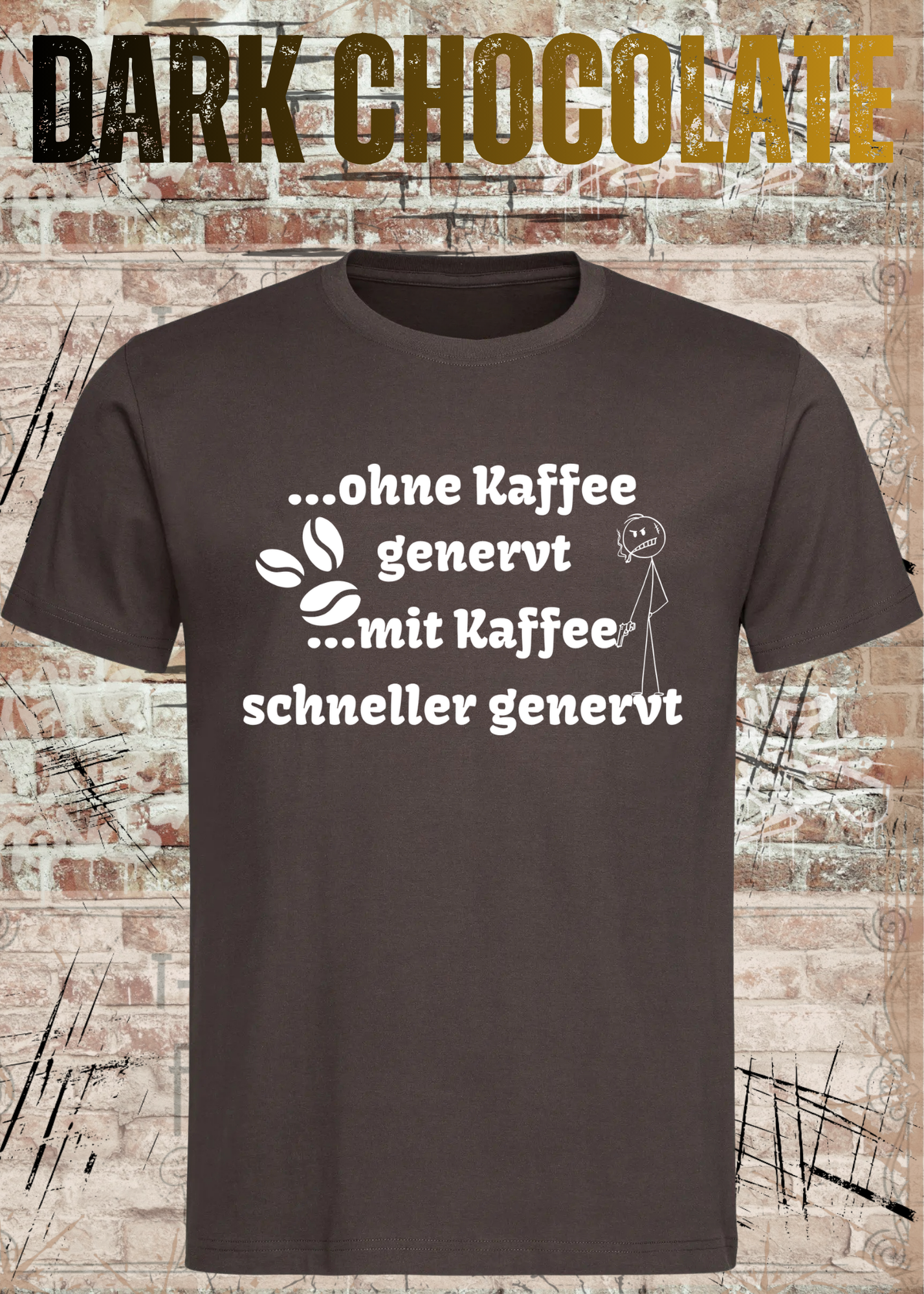 Ohne Kaffee genervt T-Shirt – Lustiges Kaffee Shirt