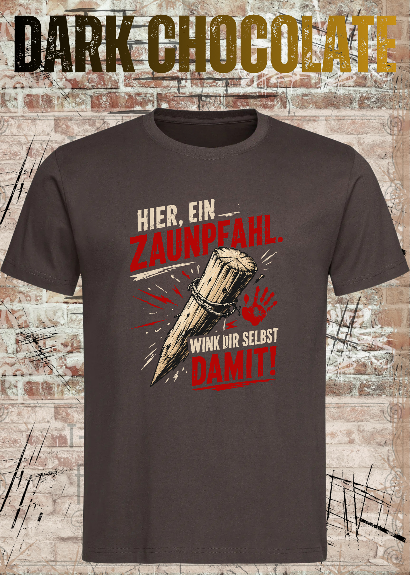 Hier, ein Zaunpfahl – Wink dir selbst damit | Lustiges Unisex T-Shirt