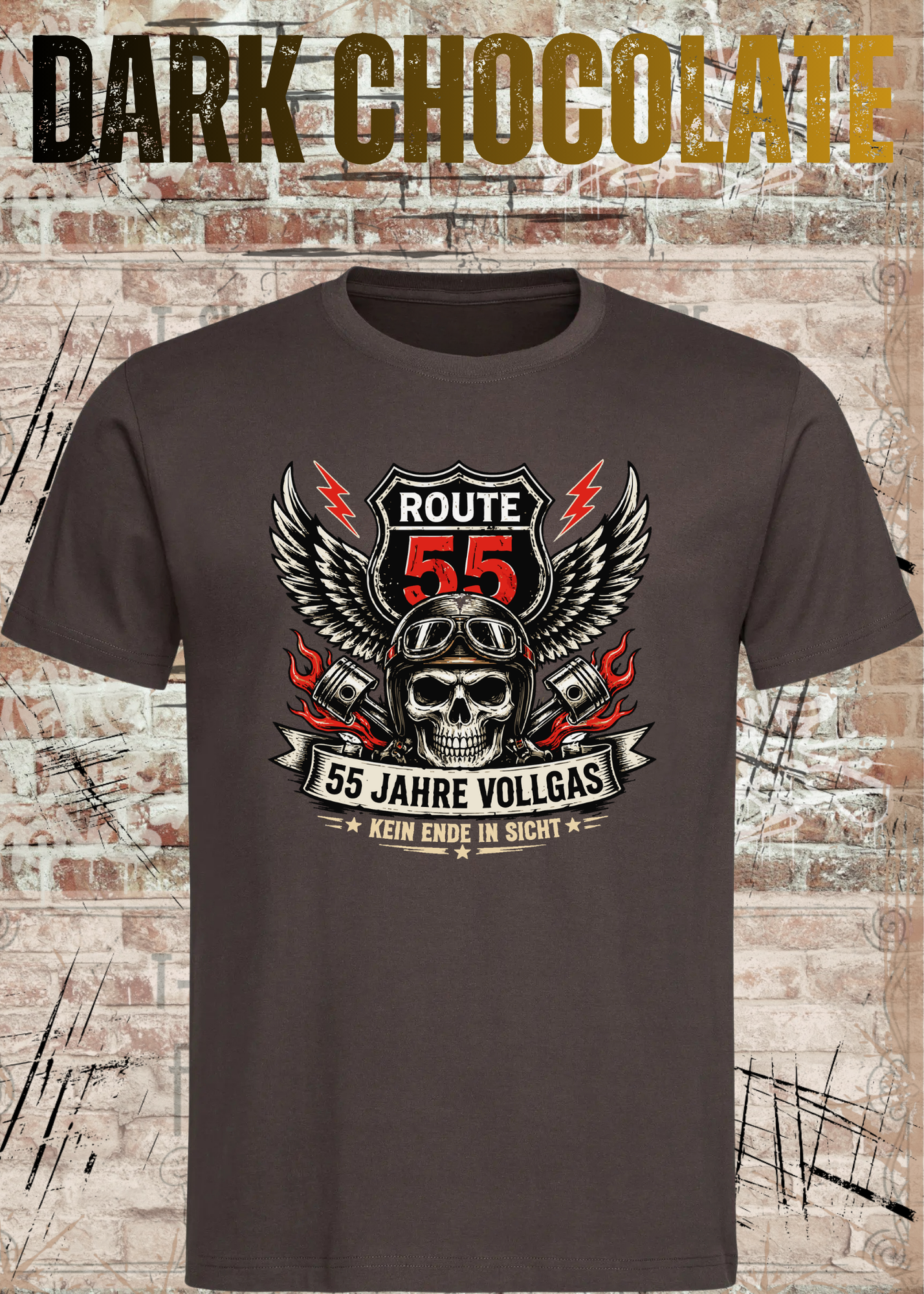 55 Jahre Vollgas T-Shirt – Route 55 | Lustiges 55. Geburtstag Geschenk für Männer