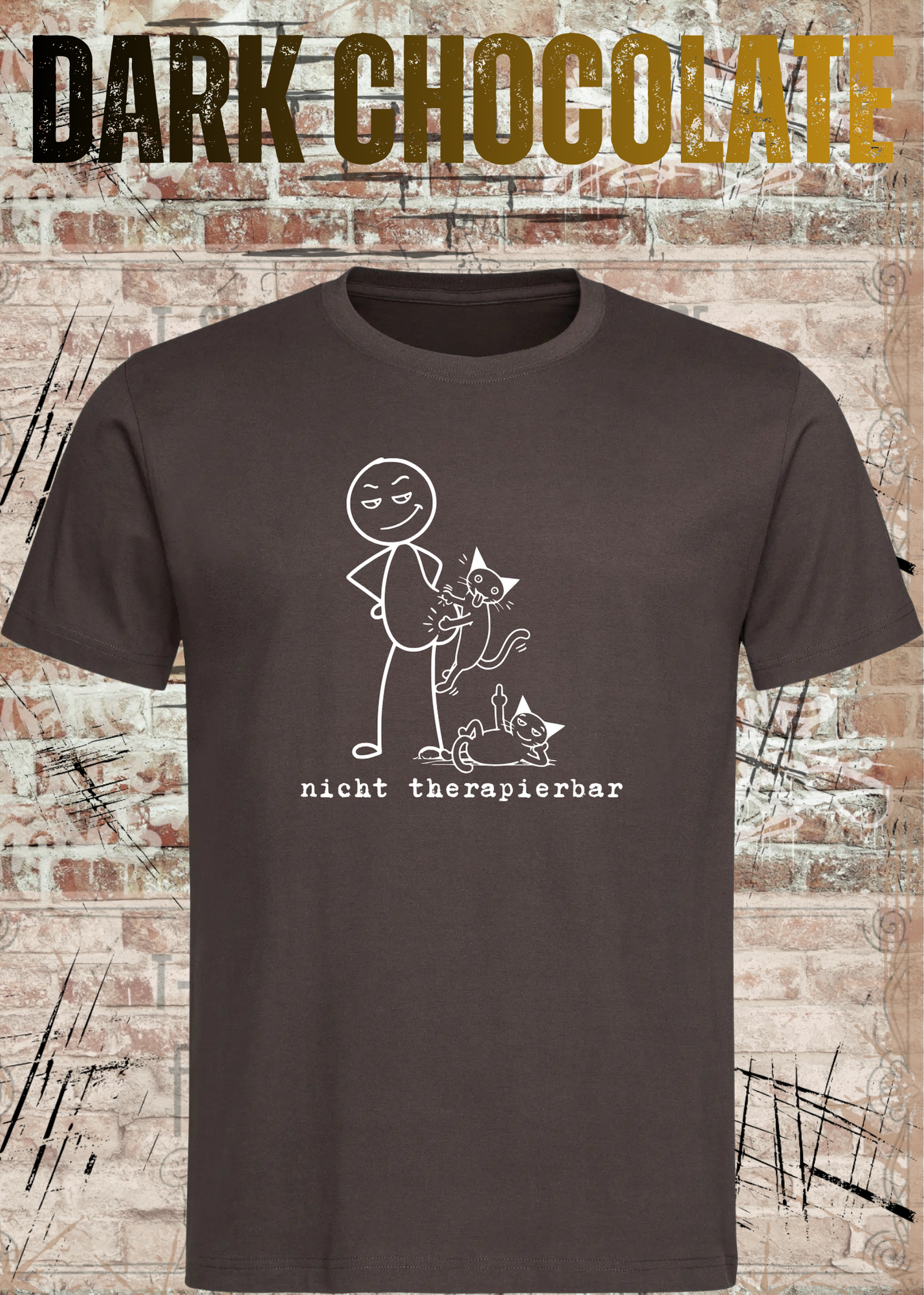Nicht Therapierbar Katzen Shirt – Lustiges Unisex Humor T-Shirt
