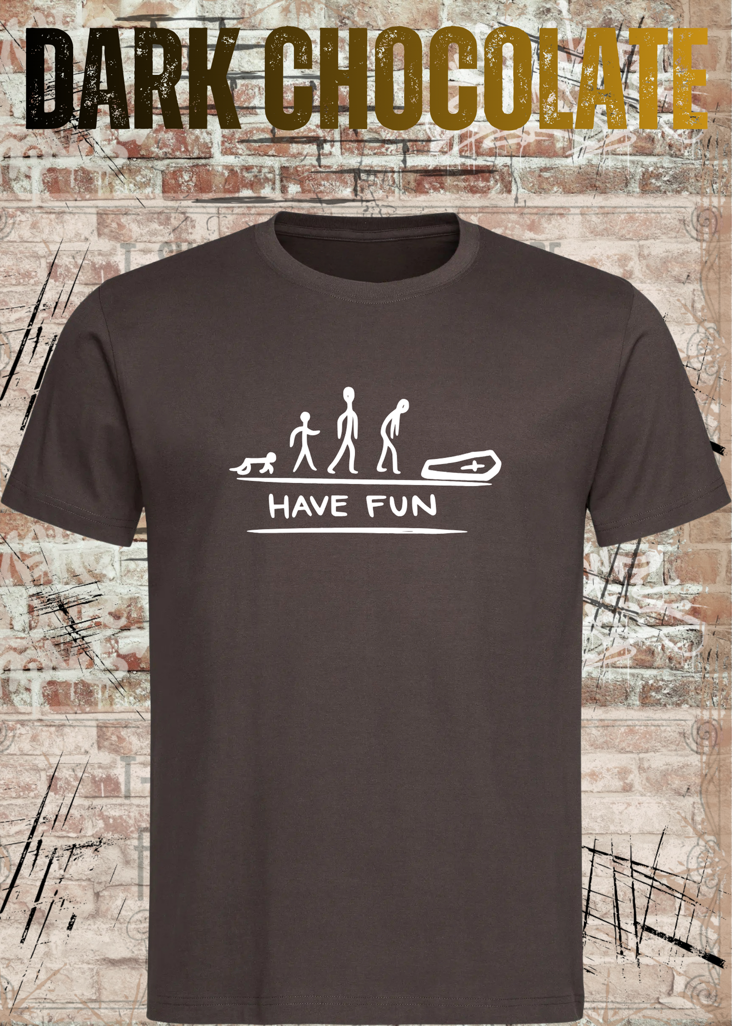 Have Fun Evolution Herren Damen Unisex T-Shirt | Lustiges Fun Shirt mit Strichmännchen Humor