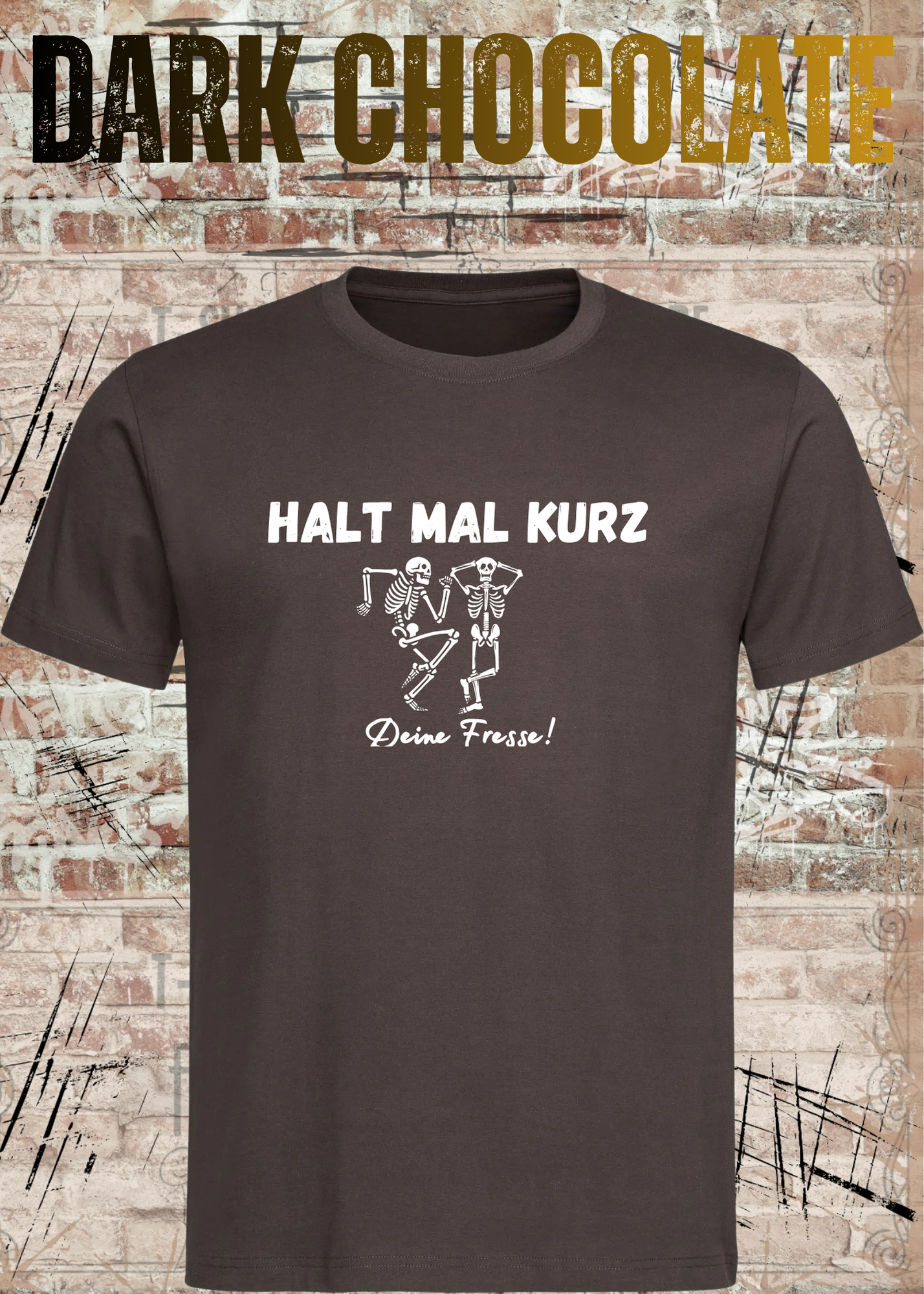 Halt mal kurz deine Fresse! Lustiges Skelett T-Shirt mit Spruch Unisex