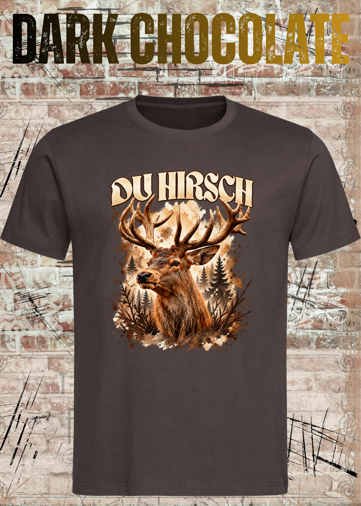 Du Hirsch T-Shirt – Lustiges Hirsch Shirt | Unisex Natur & Jäger Geschenk