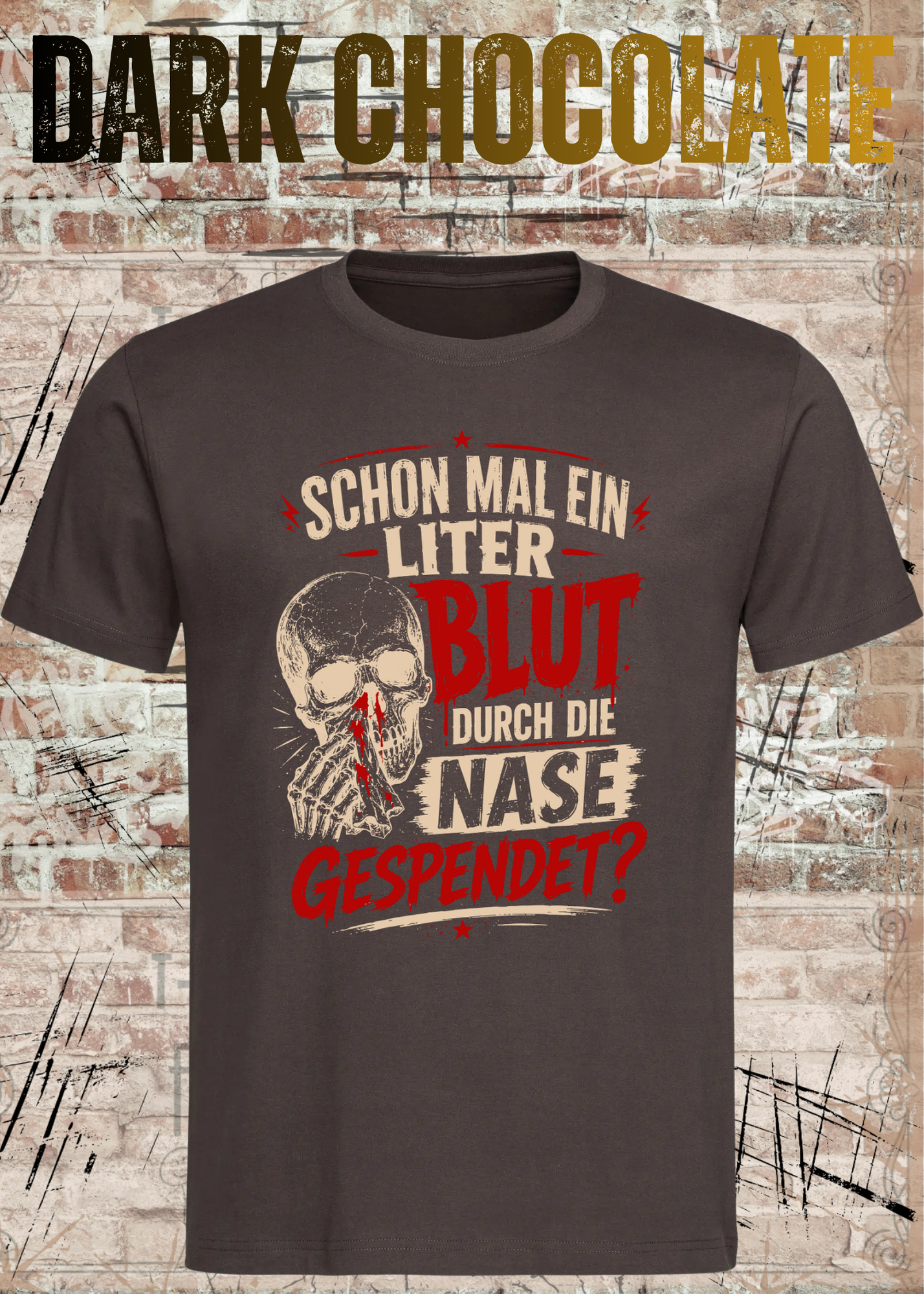 Schon mal ein Liter Blut durch die Nase gespendet? – Lustiges Vintage Unisex T-Shirt