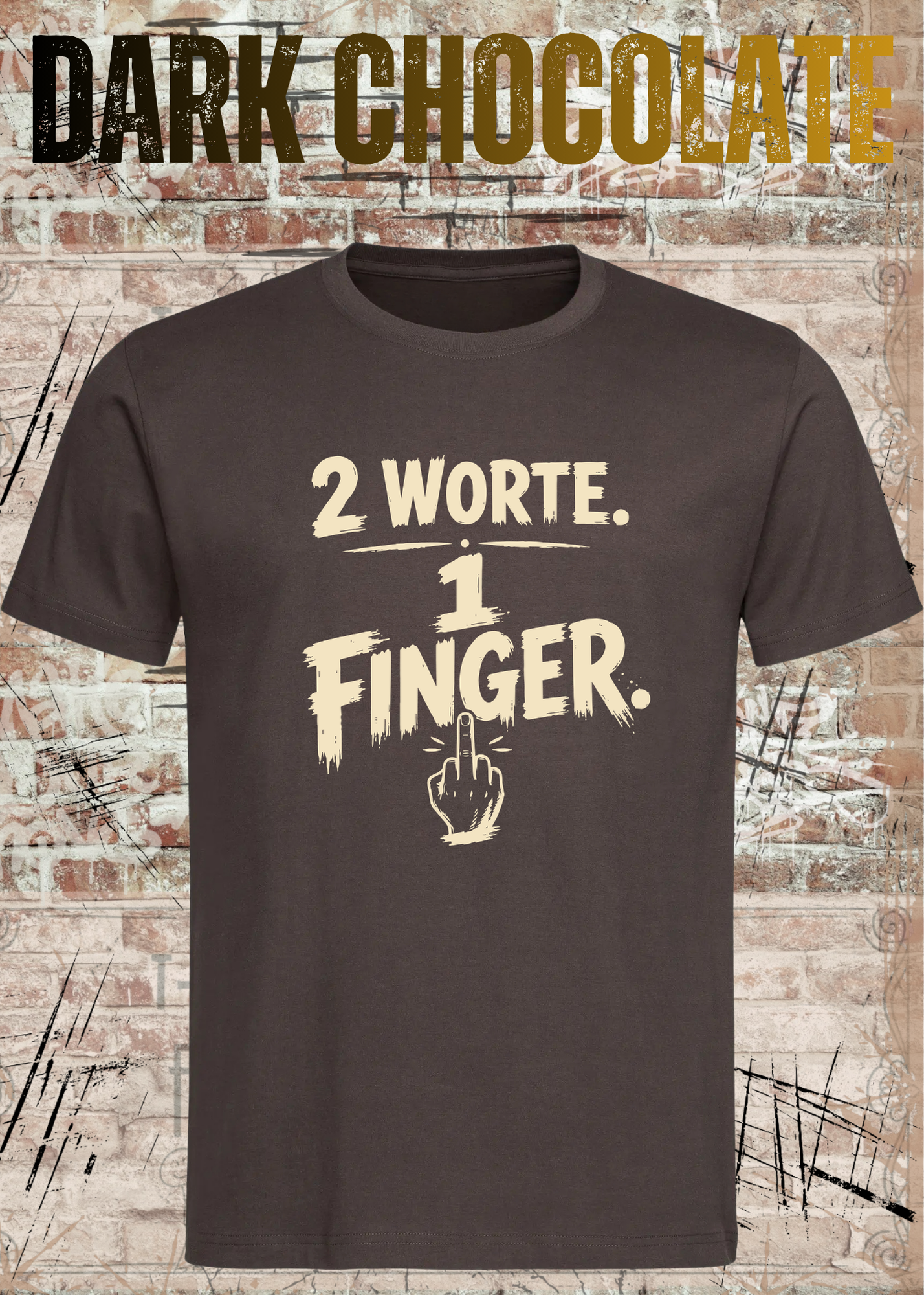 2 Worte. 1 Finger. – Freches Unisex T-Shirt