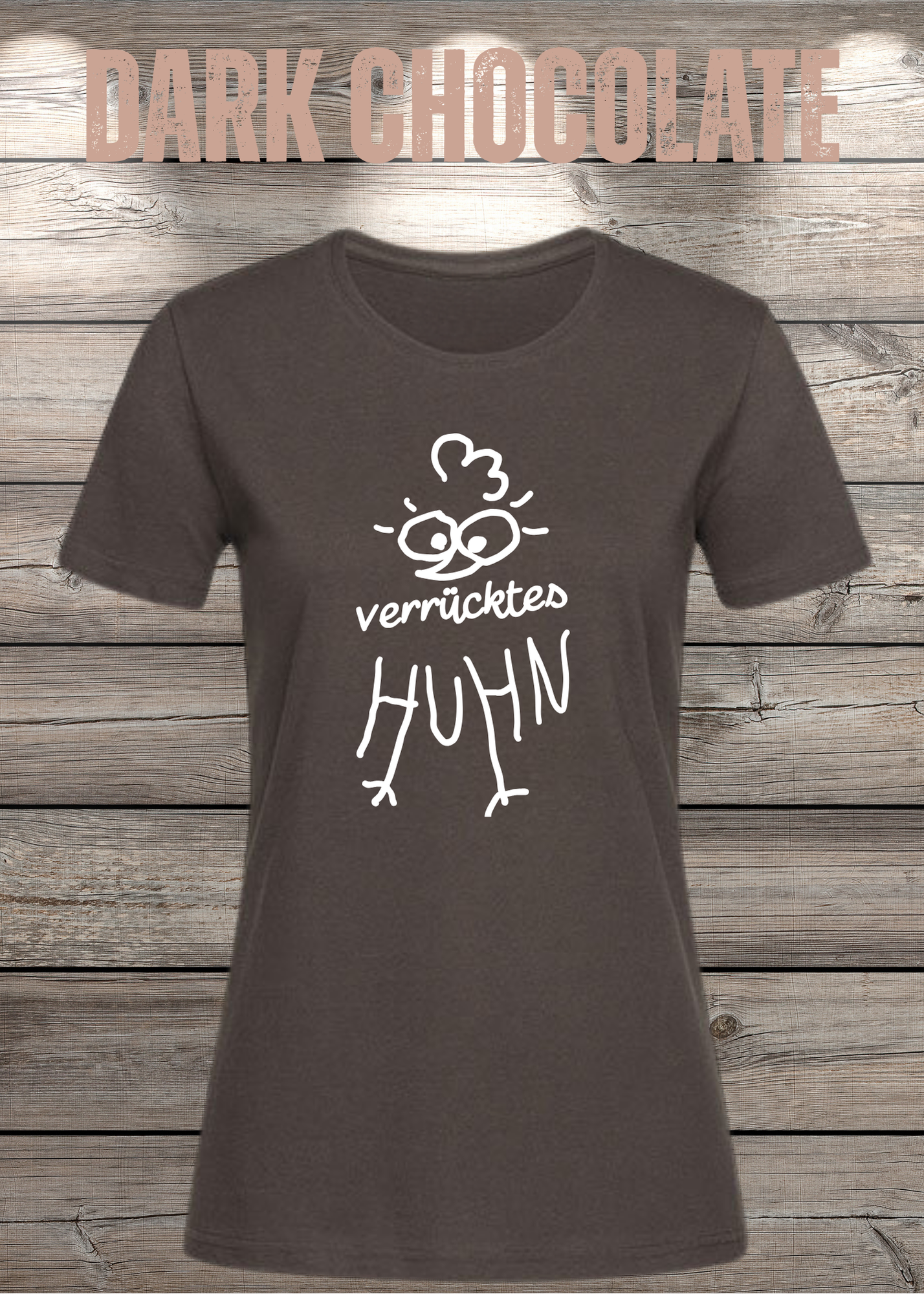 Verrücktes Huhn Damen T-Shirt | Lustiges Huhn Shirt | Witziges Fun Shirt für Frauen