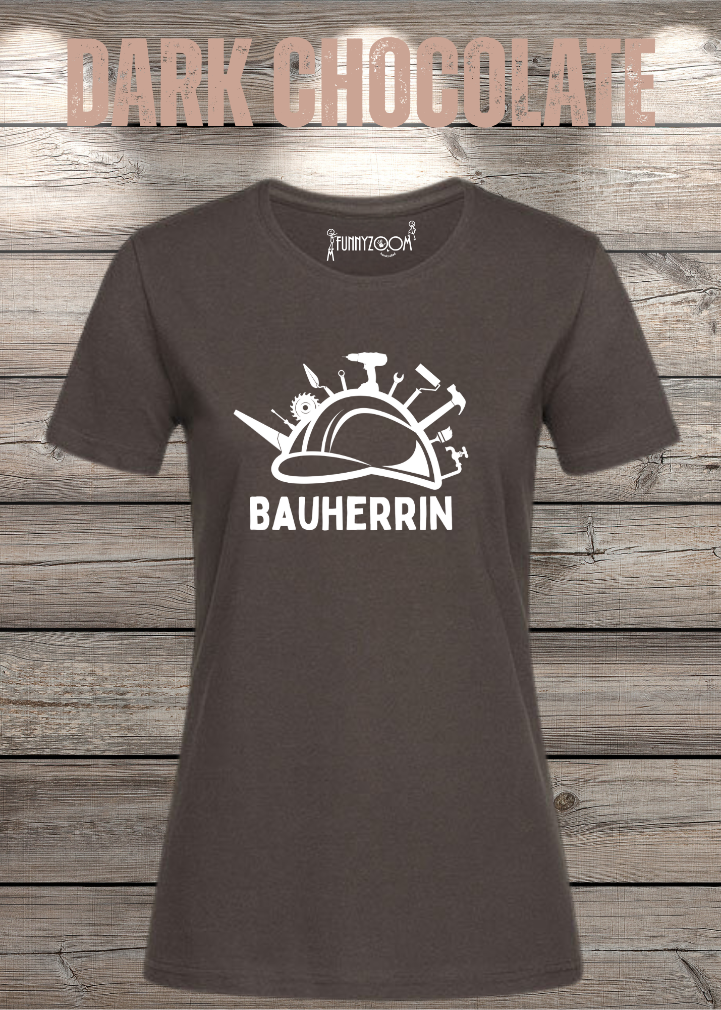 Damen T-Shirt Bauherrin Geschenkidee für Hausbesitzerin Witziges T-Shirt mit Spruch Lustiges Freizeit T-Shirt Haus bauen