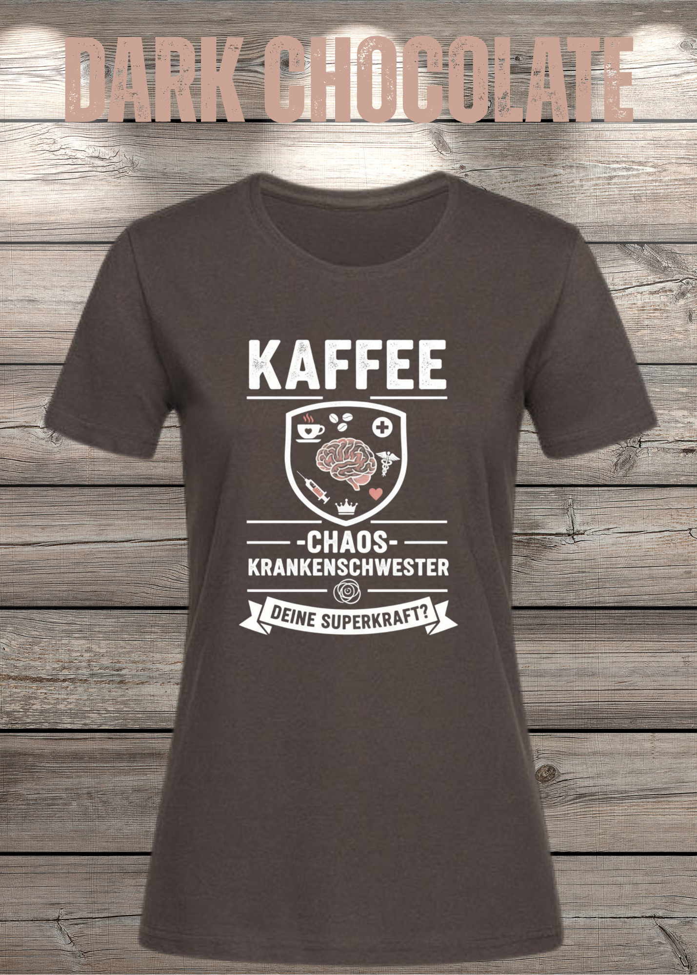 Krankenschwester T-Shirt - Kaffee Chaos Superkraft - Lustiges Geschenk