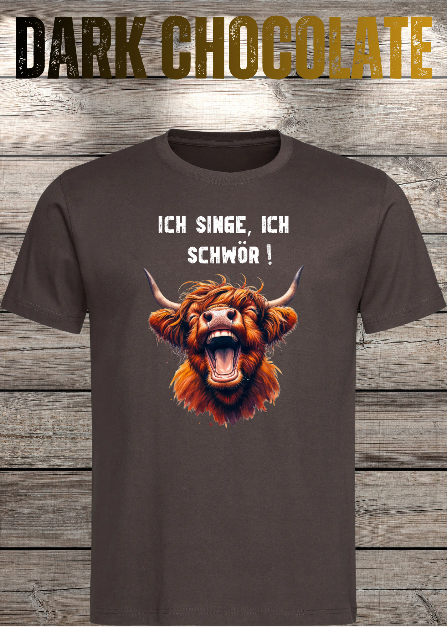 Highland Kuh Unisex T-Shirt - Ich singe, ich schwör! (Spoiler: Sie schreit!)