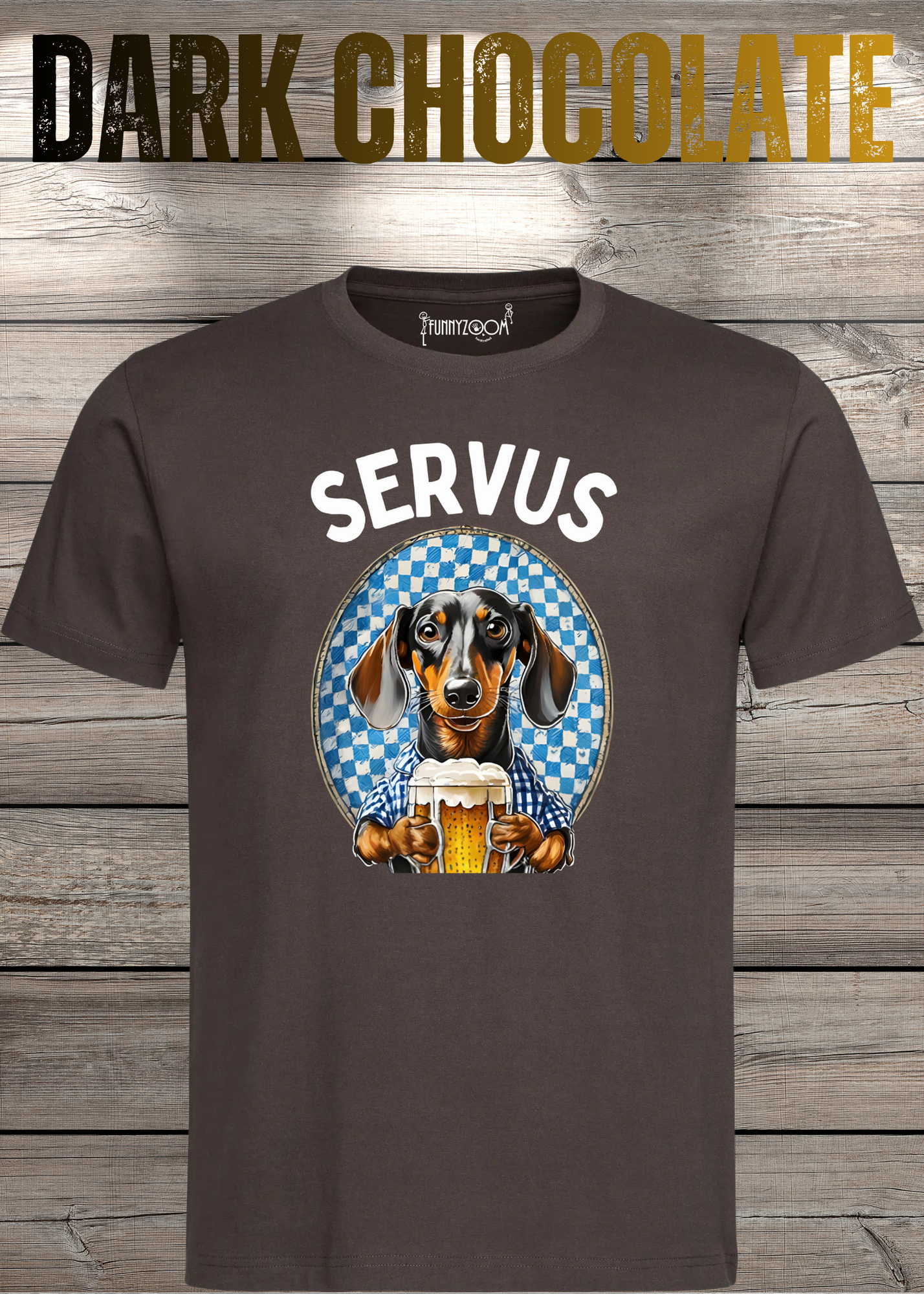 Servus Dackel Bayern Bier T-Shirt - Witzige Geschenkidee Unisex