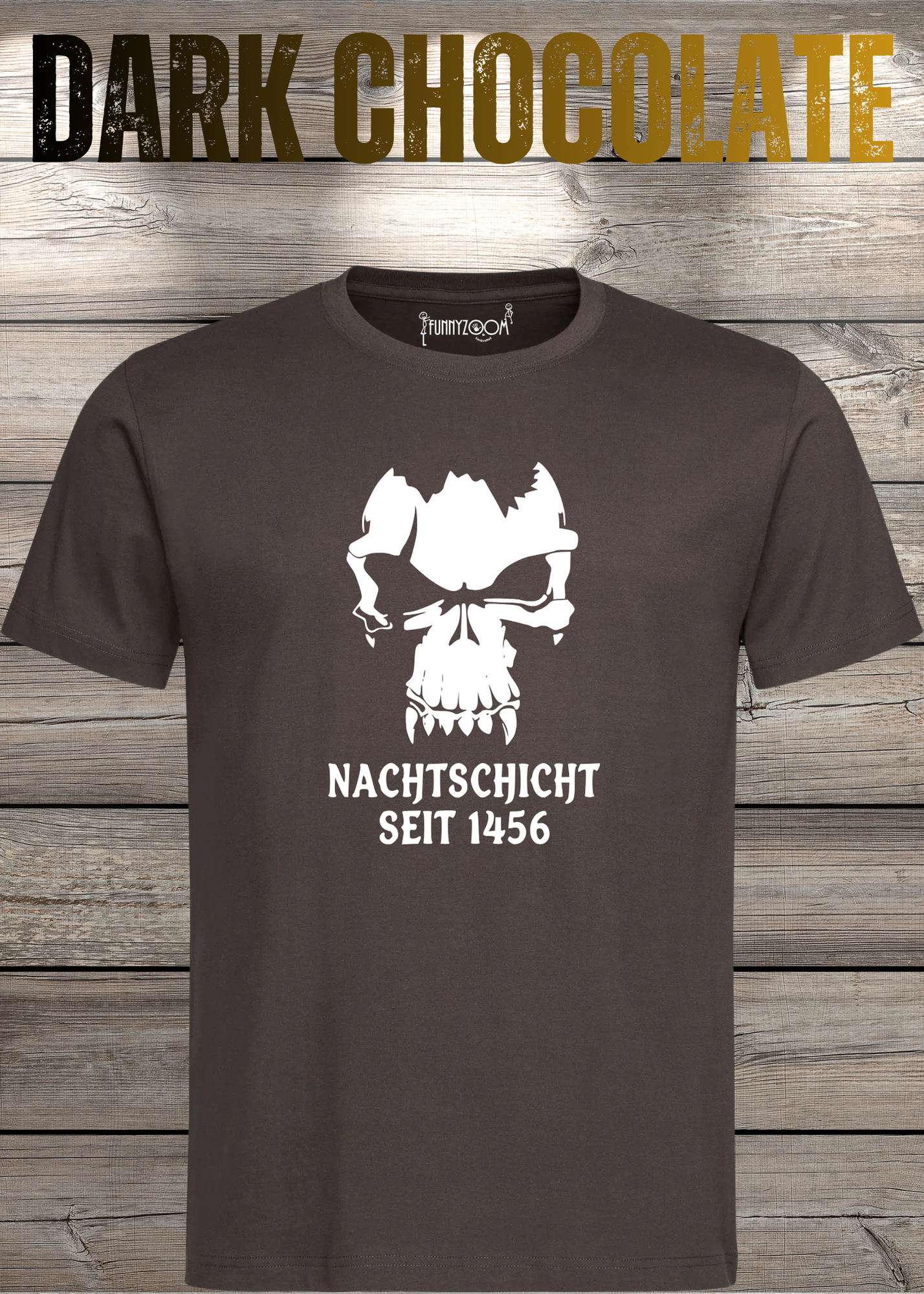 Gothic T-Shirt Skull Totenkopf Vampir Nachtschicht seit 1456 – Unisex Geschenkidee