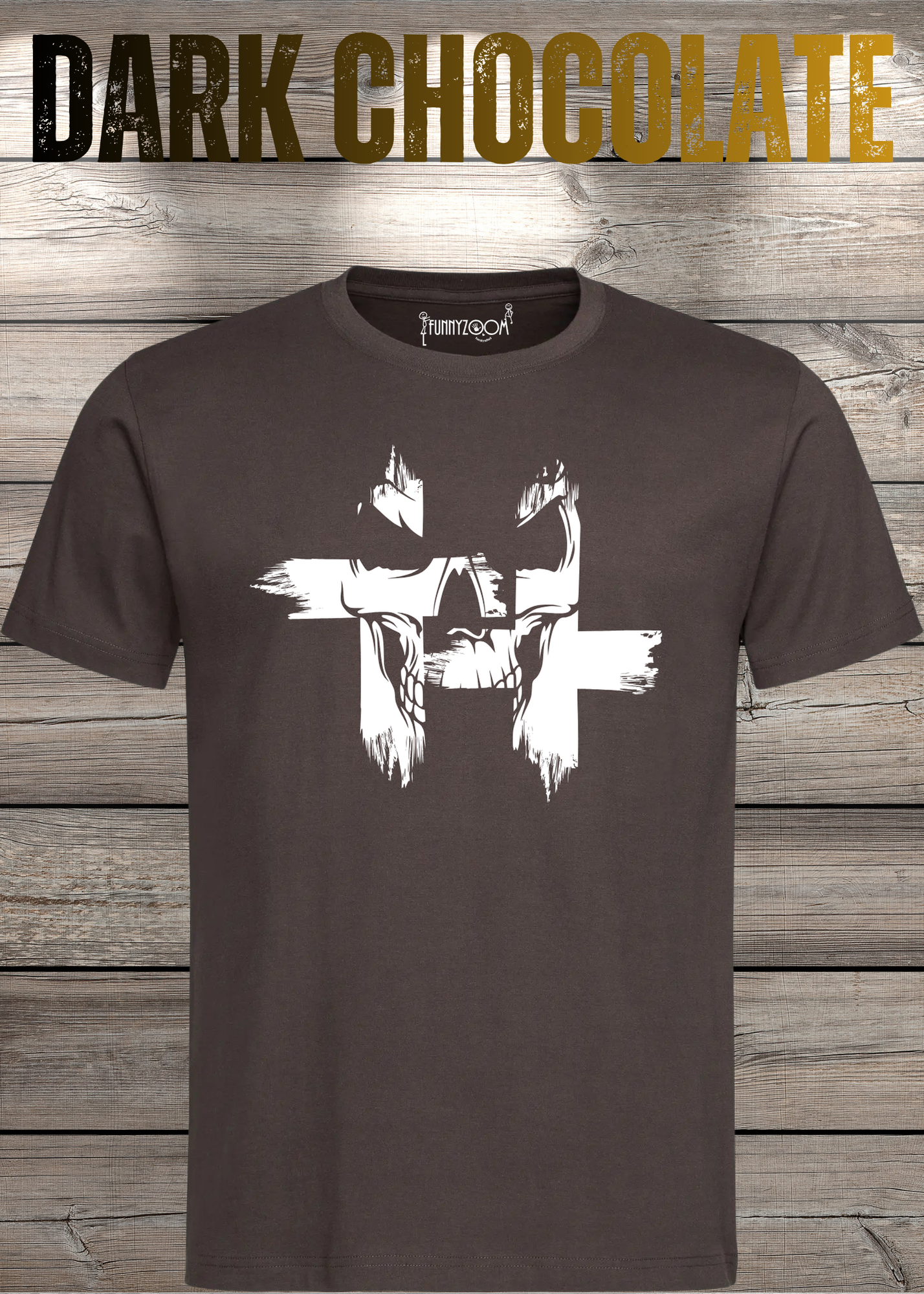 T-Shirt Kreuz Skull Totenkopf - Gothic Geschenkidee Rock Metal Style