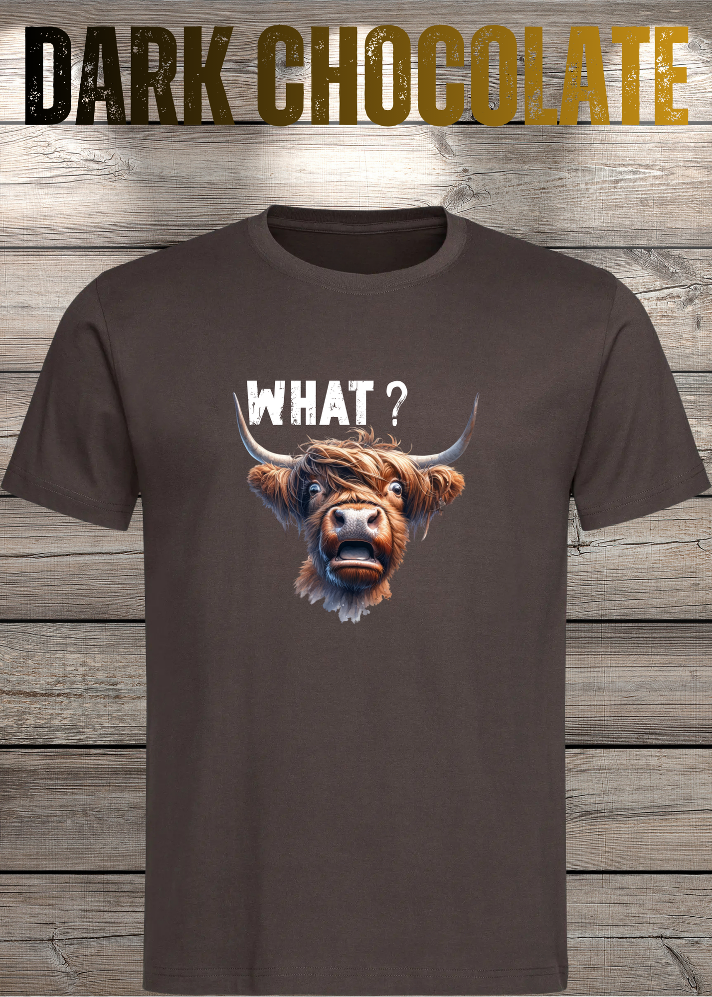 What?! Highland Kuh Unisex T-Shirt - Verwirrt aber Süß!