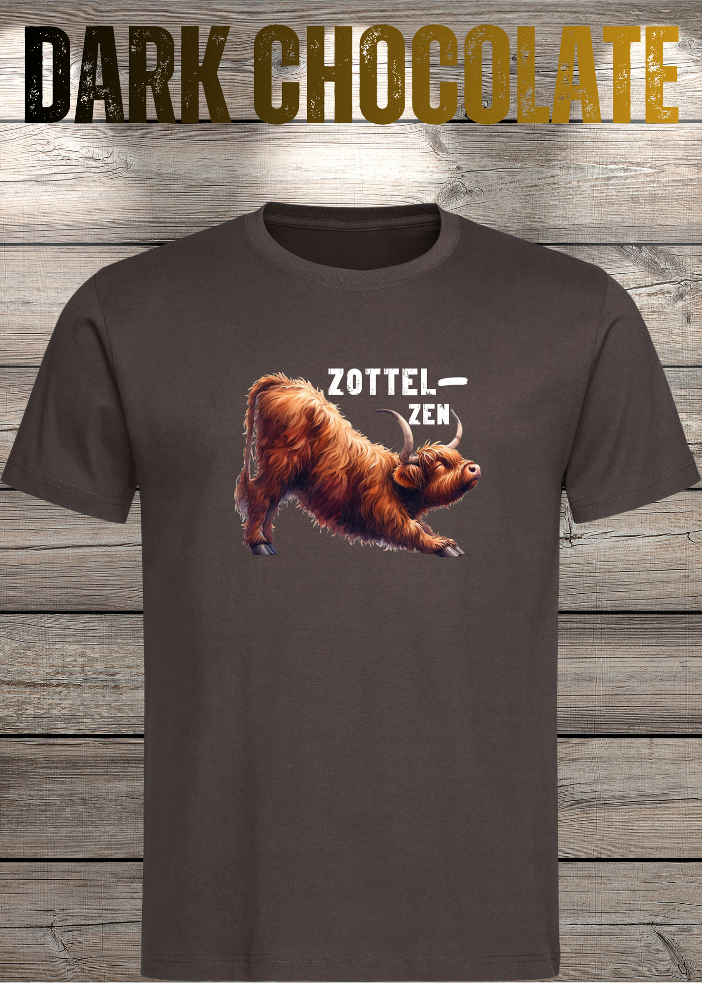 Highland Kuh Unisex T-Shirt - Zottel-Zen - Entspannte Vibes