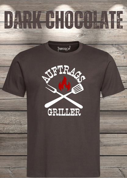 Auftrags-Griller T-Shirt in Dark Chocolate.