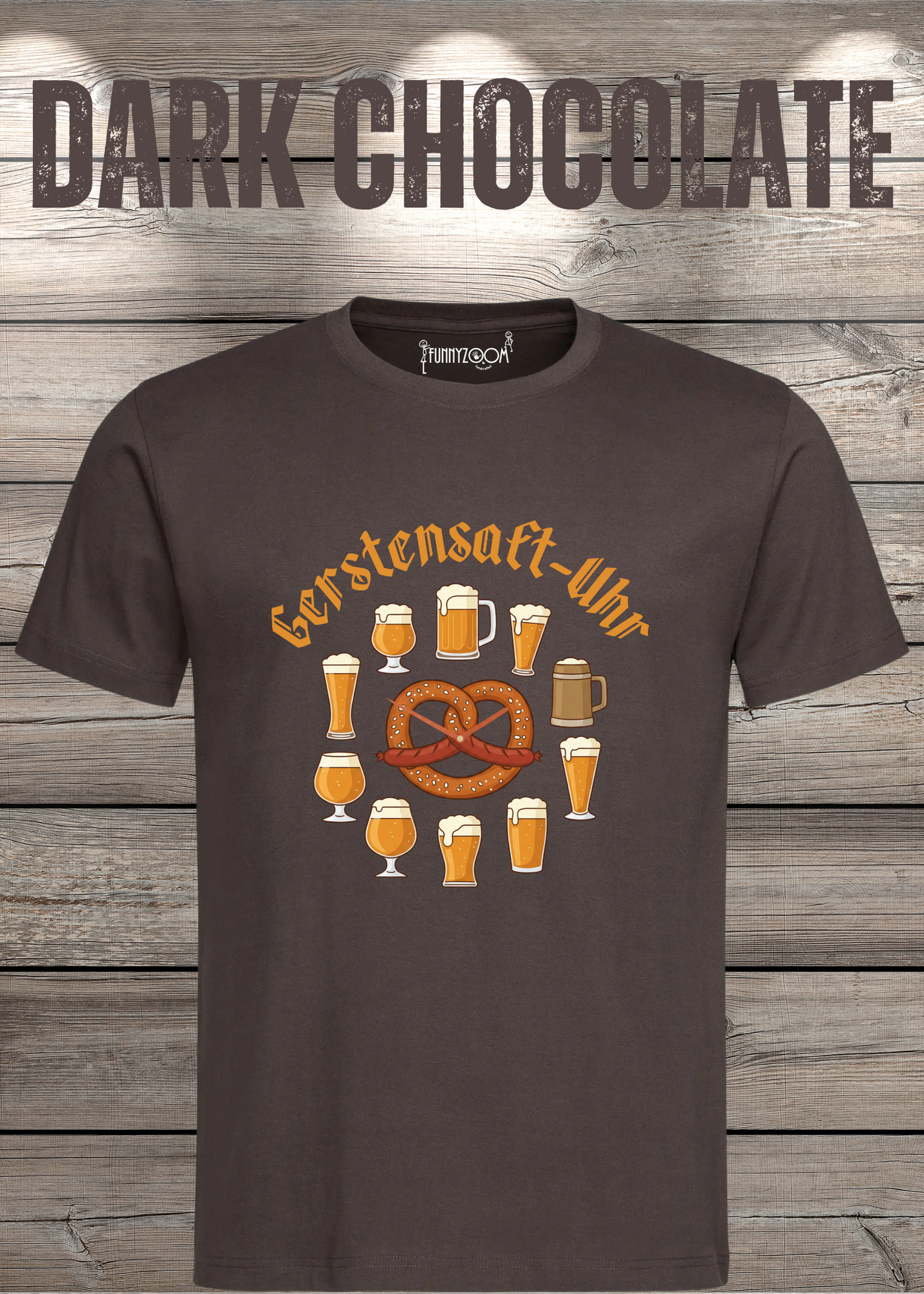 T-Shirt Gerstensaft Uhr Bieruhr Geschenkidee T-Shirt Freizeit T-Shirt Unisex in vielen Farben und Größen