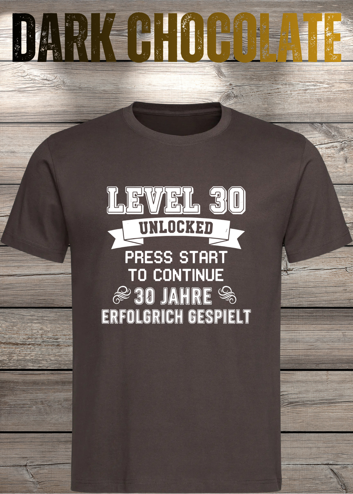 T-Shirt Unisex 'Level 30' - 30er Geburtstag Gamer-Shirt für Levelaufsteiger