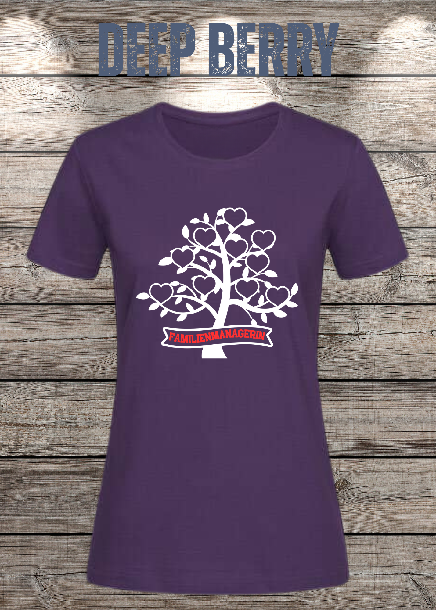 Familienmanagerin T-Shirt Damen – Herzbaum | Geschenk für Mama