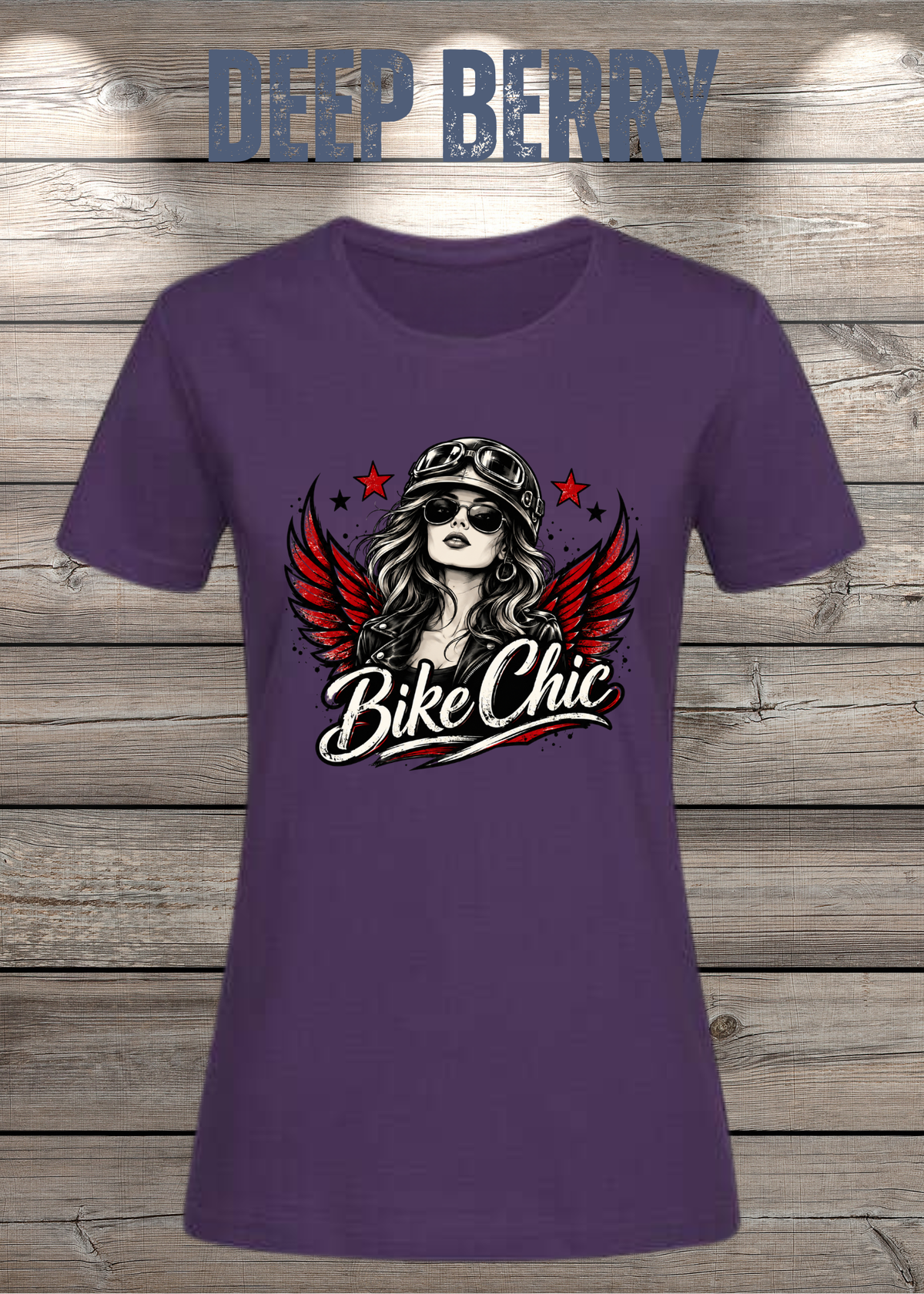 Bike Chic – Damen Biker T-Shirt | Rockiges Motorrad Shirt