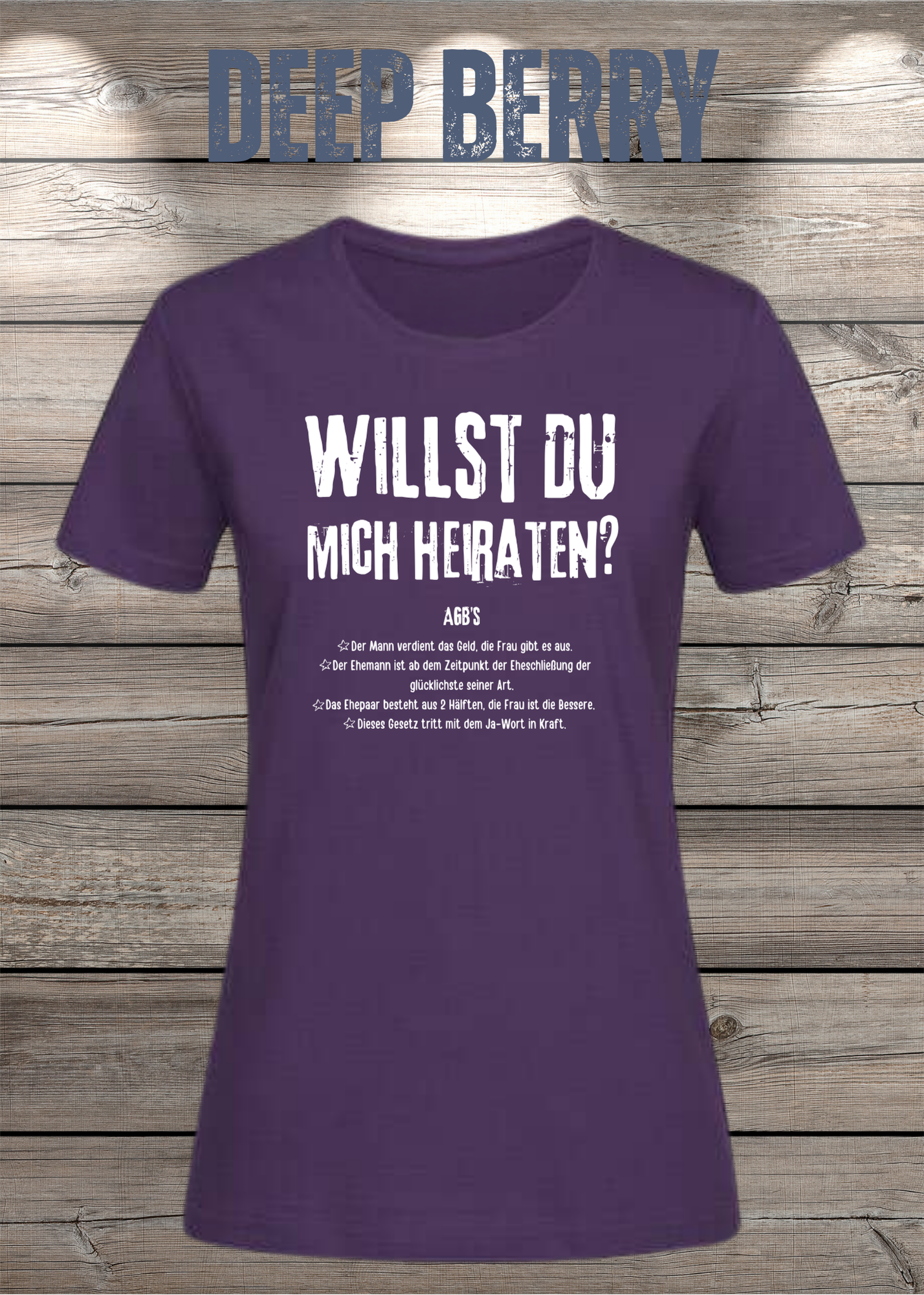 Willst Du mich heiraten? Damen T-Shirt – Lustiges Romantik Shirt | Geschenk für Freundin | Statement Shirt