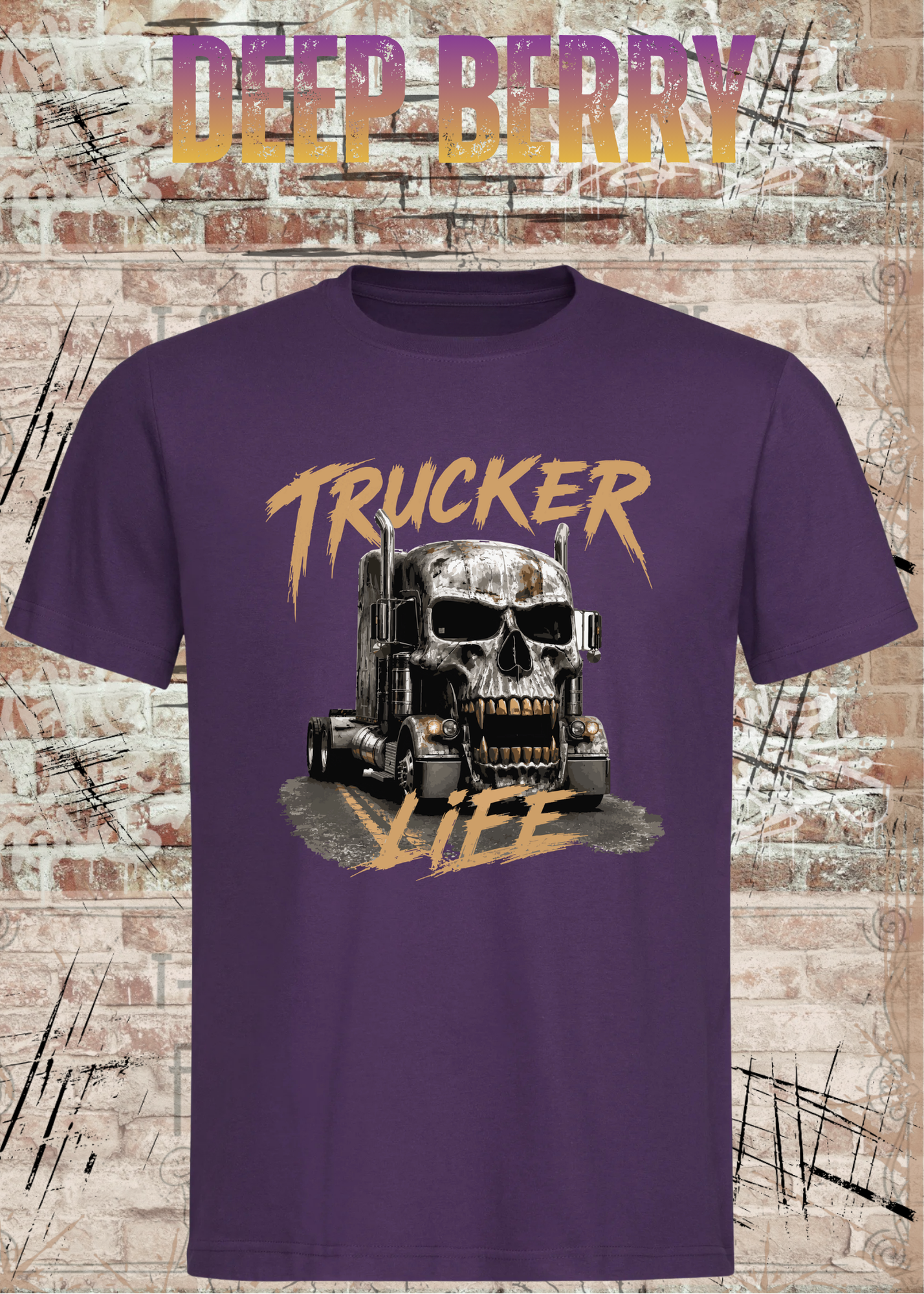 Trucker Life T-Shirt – LKW Totenkopf Shirt für Trucker