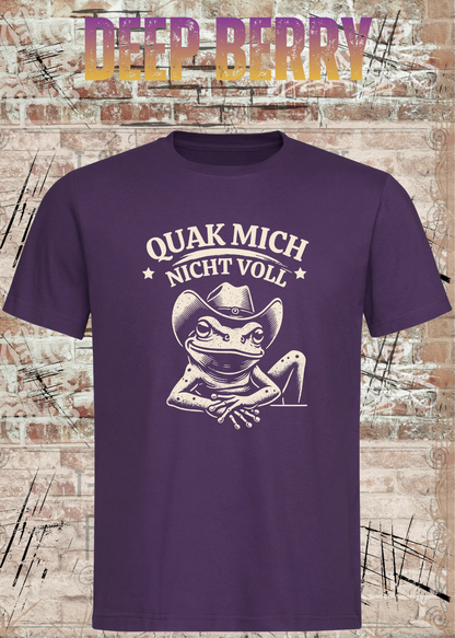 Unisex T-Shirt Beerenton mit Cowboy-Frosch und Spruch Quak mich nicht voll – FunnyZoom