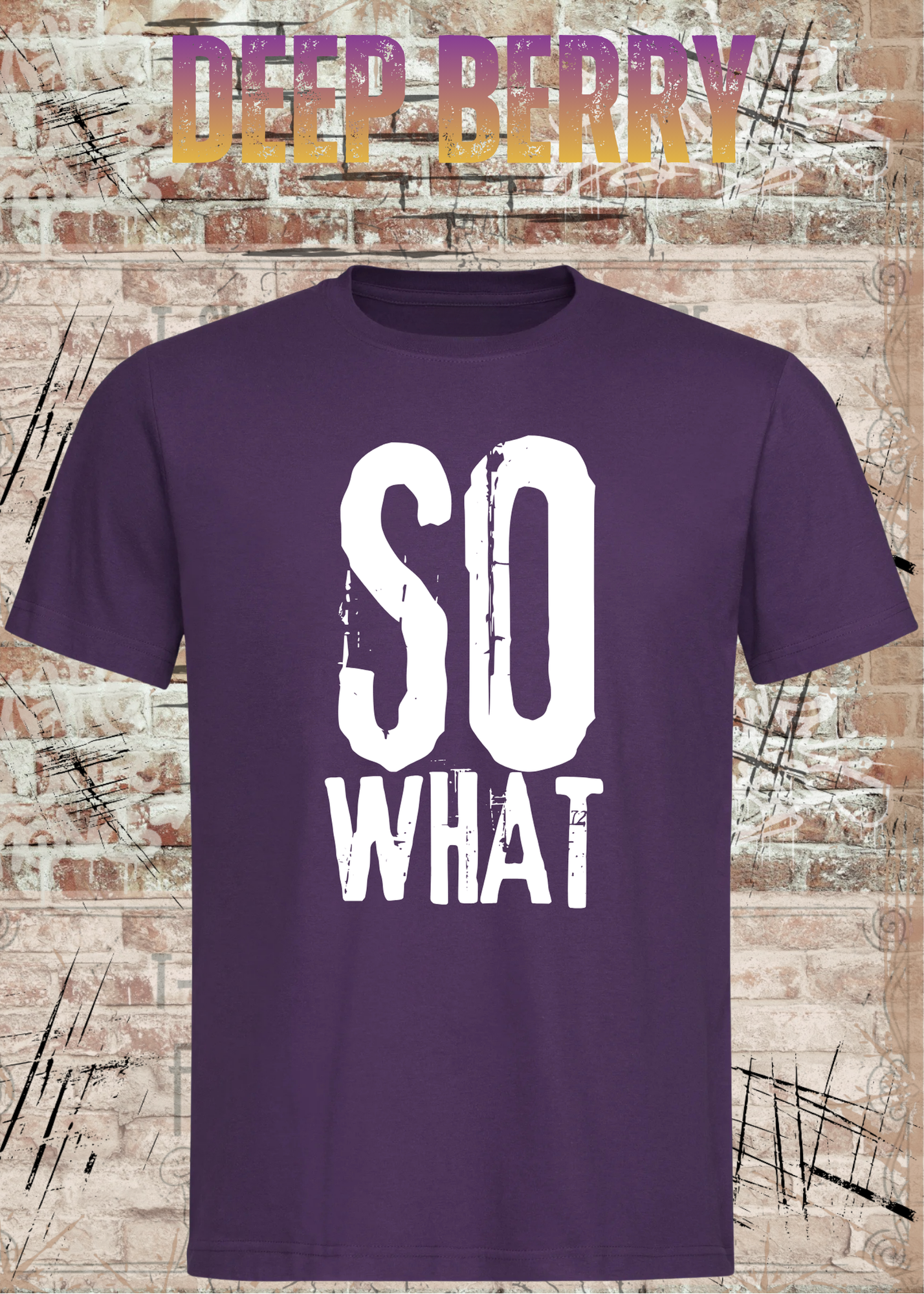 SO WHAT T-Shirt Herren & Damen – Rockiges Vintage Statement Shirt – Urban Streetwear Unisex