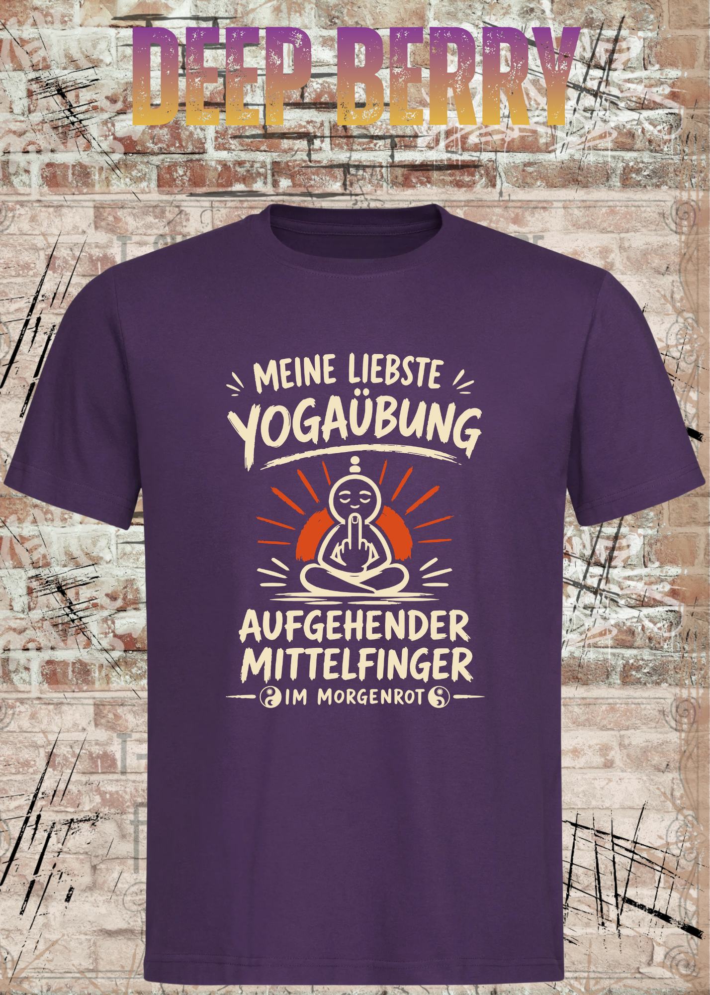 Meine liebste Yogaübung – Aufgehender Mittelfinger | Unisex T-Shirt
