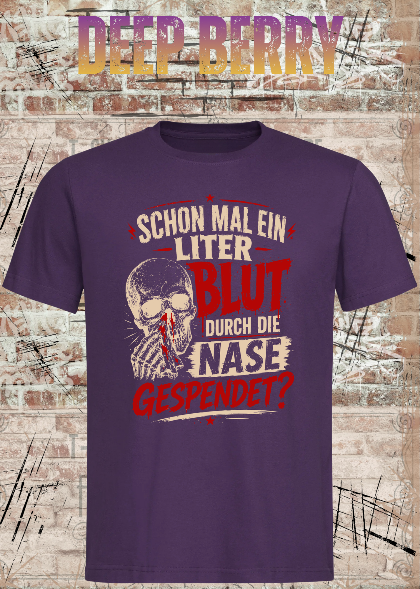 Schon mal ein Liter Blut durch die Nase gespendet? – Lustiges Vintage Unisex T-Shirt