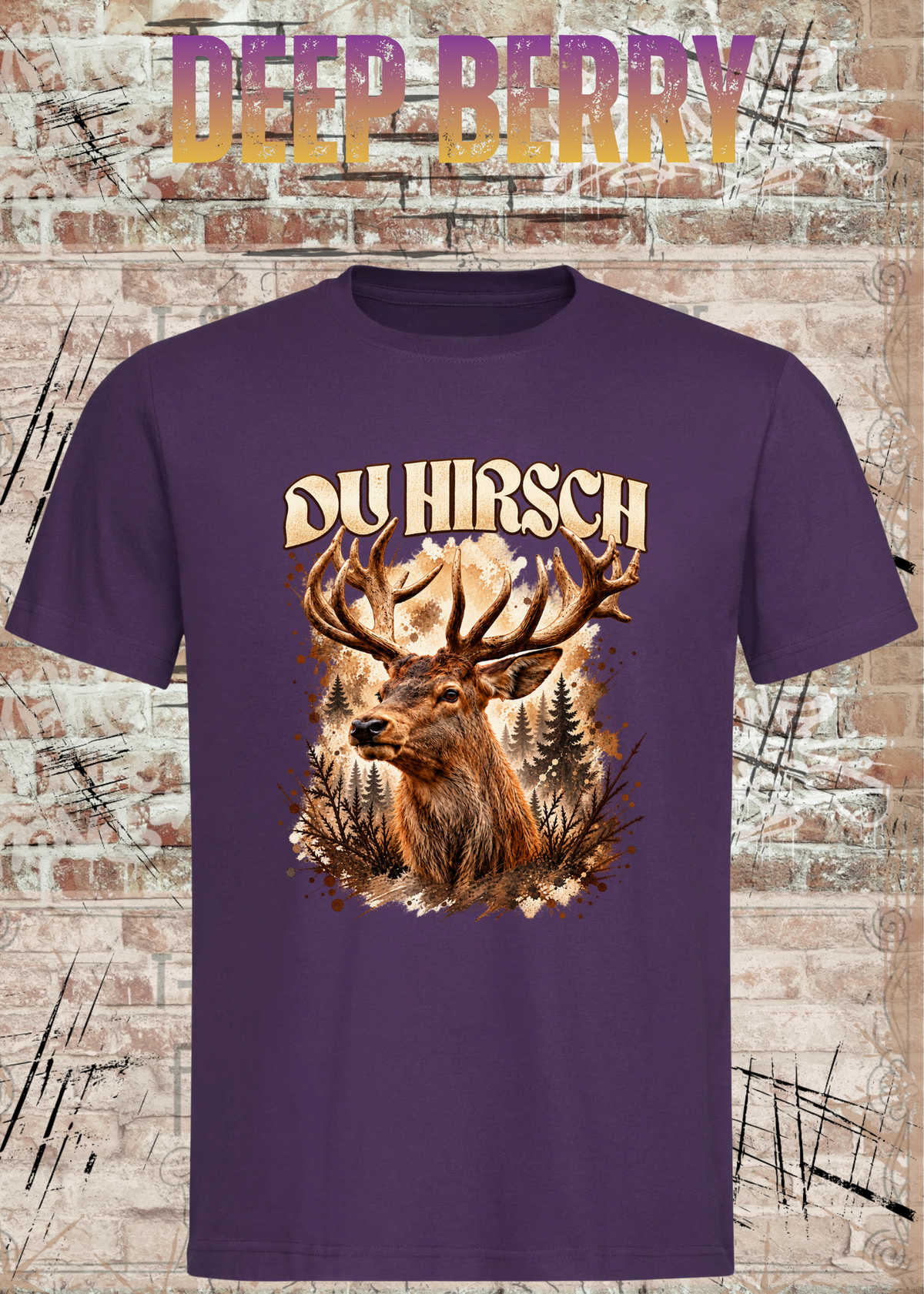 Du Hirsch T-Shirt – Lustiges Hirsch Shirt | Unisex Natur & Jäger Geschenk