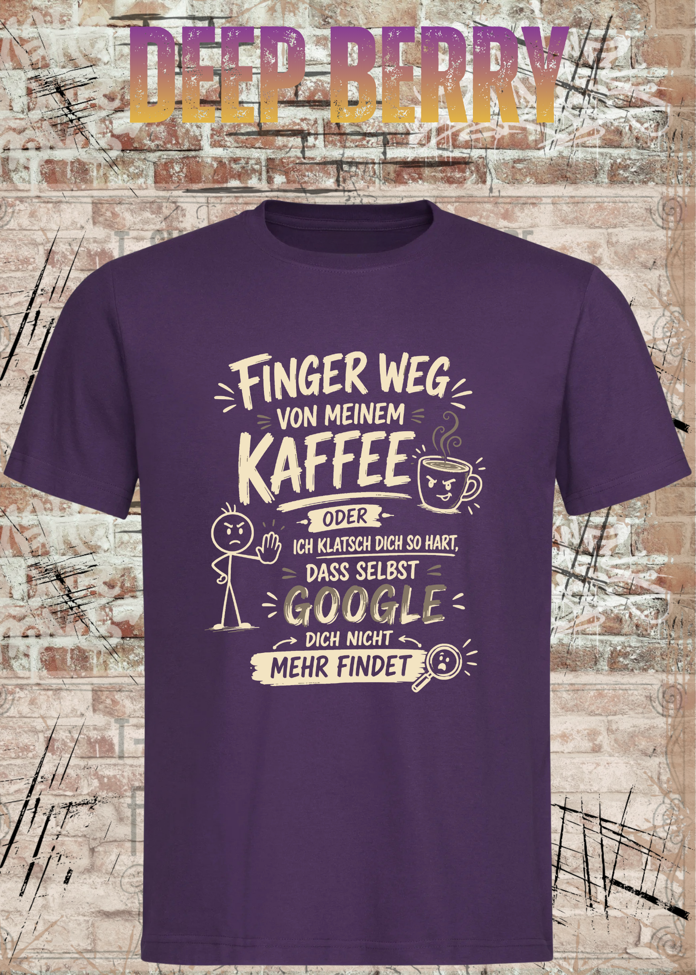 Finger weg von meinem Kaffee – Lustiges Unisex T-Shirt