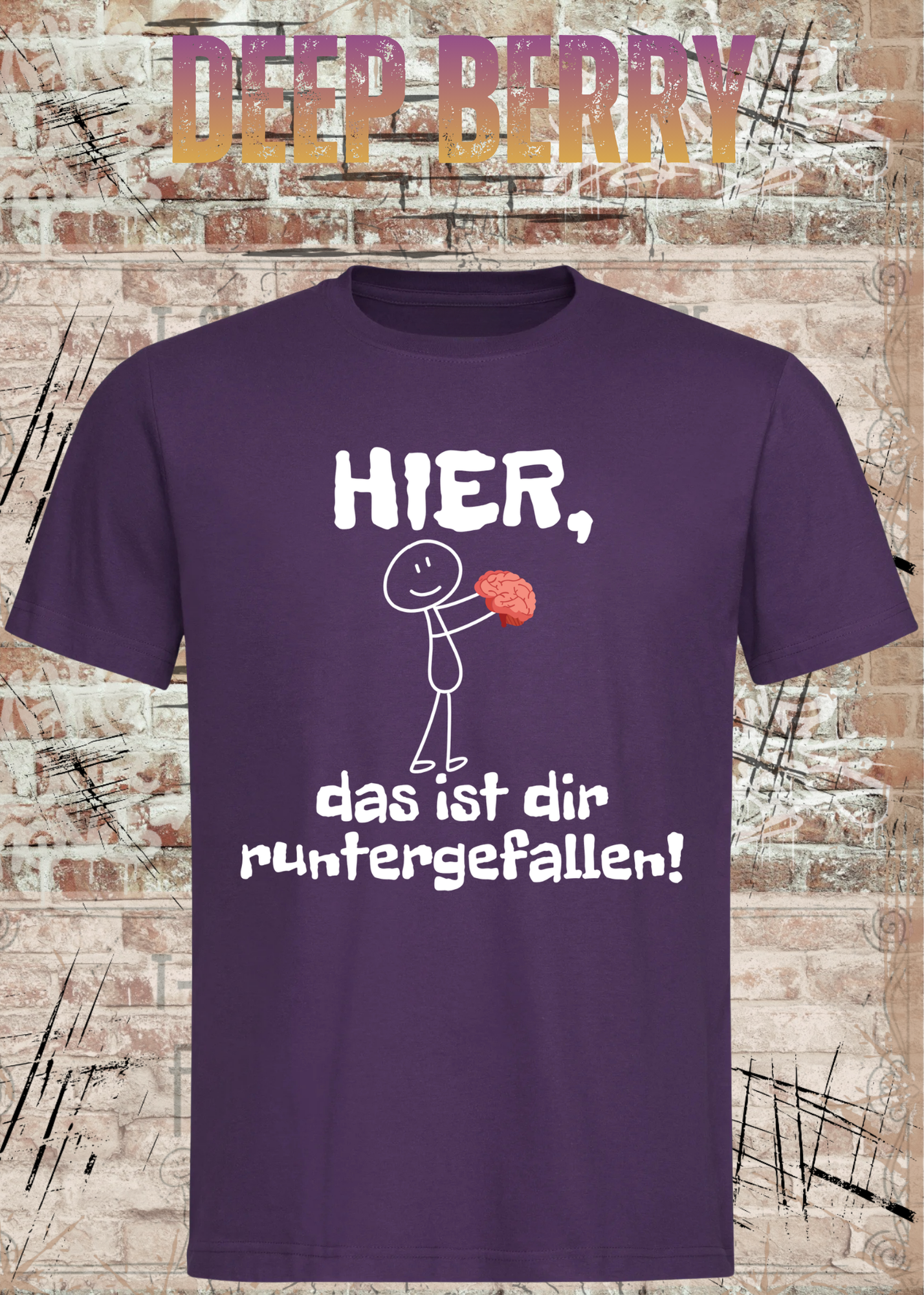 Hier, das ist dir runtergefallen! – Lustiges Unisex T-Shirt