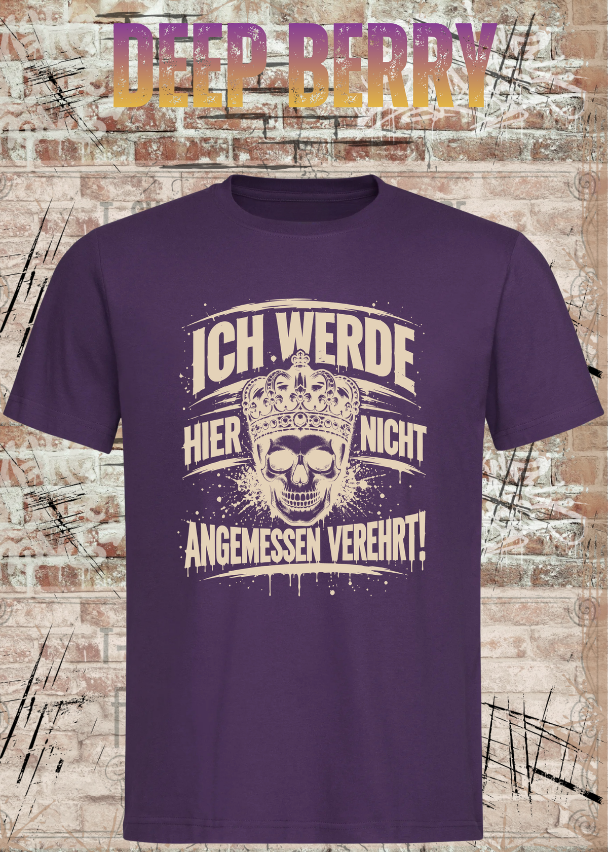 Ich werde hier nicht angemessen verehrt – Herren Skull T-Shirt | FunnyZoom