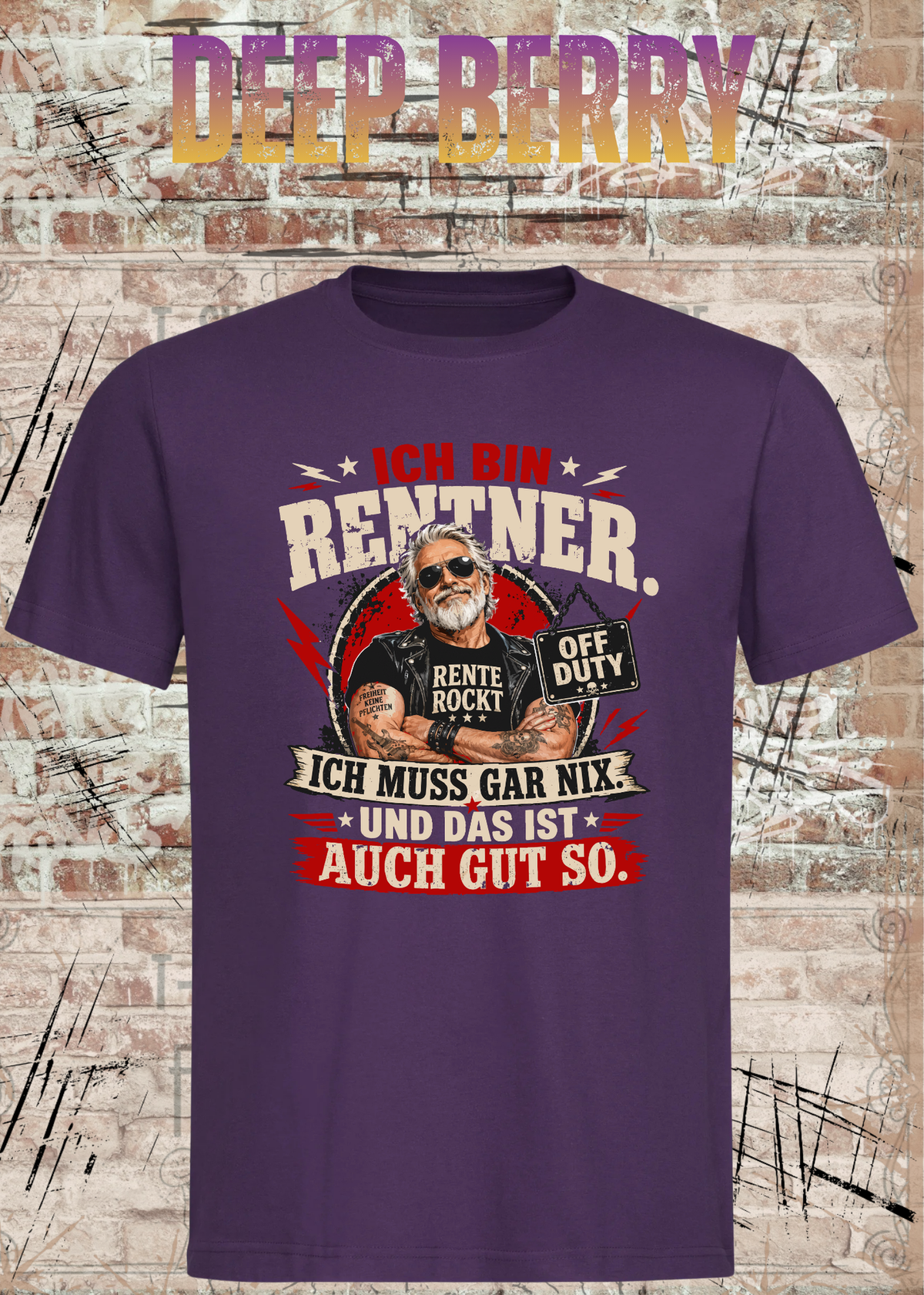 Ich bin Rentner – Ich muss gar nix | Rockiges Ruhestand T-Shirt