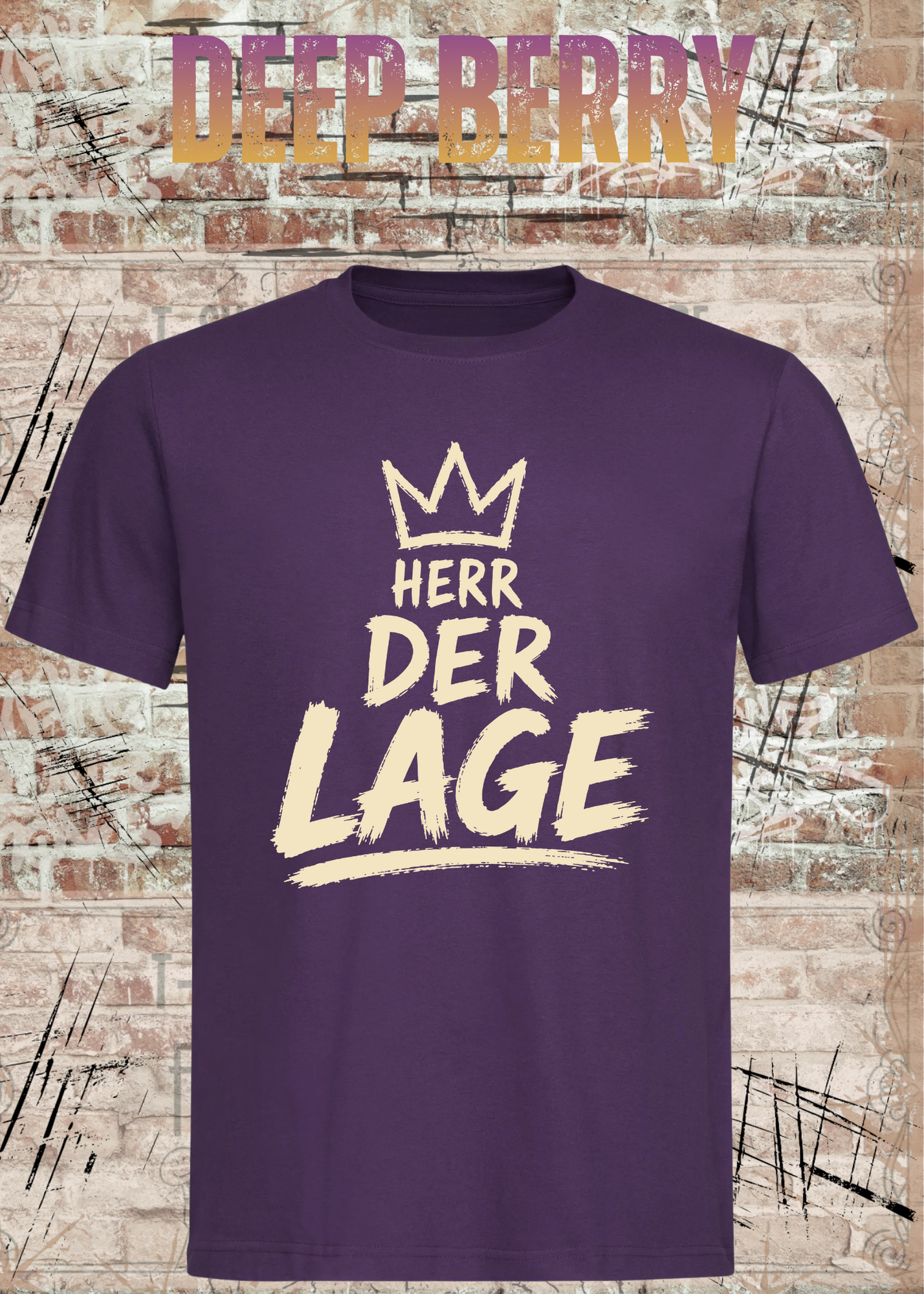 Herr der Lage – Lustiges Herren T-Shirt mit Krone