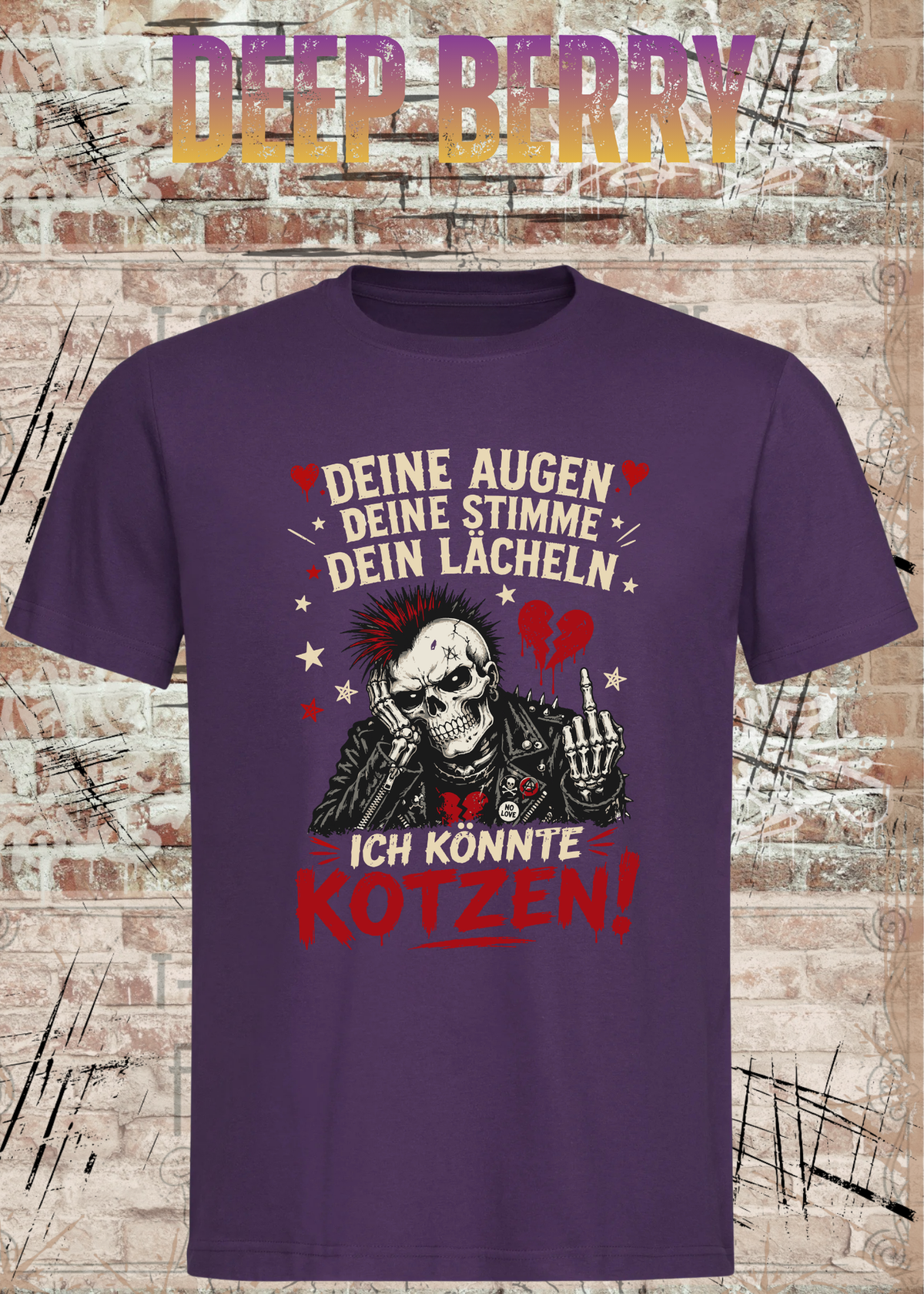 Deine Augen, deine Stimme, dein Lächeln – Ich könnte kotzen! Unisex T-Shirt